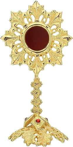 Relicario para reliquias relicario de oro chapado en 24 quilates reliquias de relicario relicario ovalado relicario de latón macizo relicario de