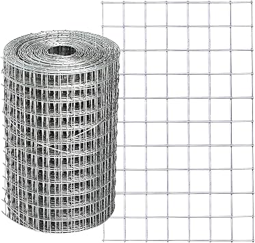 Hardware Cloth 4 x 10 1/2 in Galvanized Wire Mesh Roll 19 GA Chicken Wire Fence Roll for Chicken Pen/coop Fences, Screen mesh, Rabbit/Snake Fences, Poultry enclosures, Handicraft Making, etc.