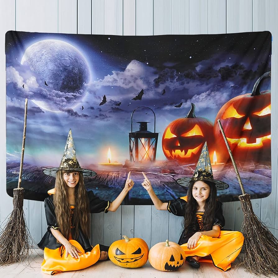 Amazon.co.jp: タペストリーハロウィンウォールタペストリー