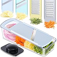 Geedel Professional Mandoline Slicer: 4-in-1 Vegetable Cutter with Hand Guard, Julienne Shredder for Potatoes, Onions, Carrots & Cheese