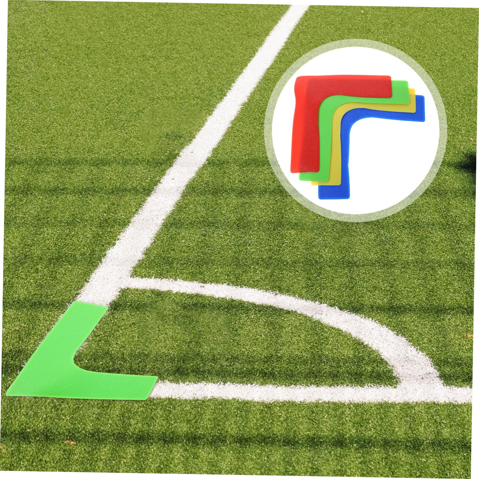 Toyvian Marcatori per Pavimenti in PVC, 4 Unitá, Angolo Retto, Resistenti agli Strappi e Antiscivolo, per Allenamento Sportivo e Campi da Tennis