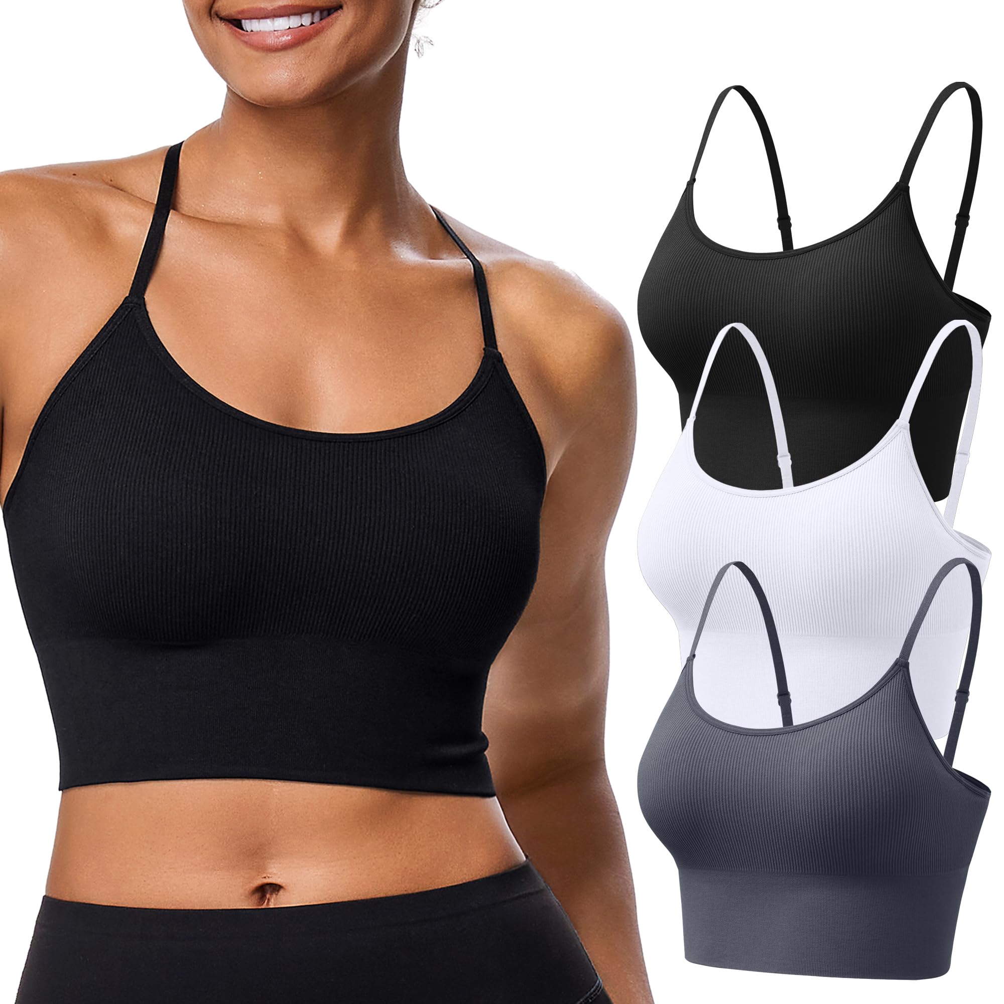 Longline Yoga Crop Tank Top Bra