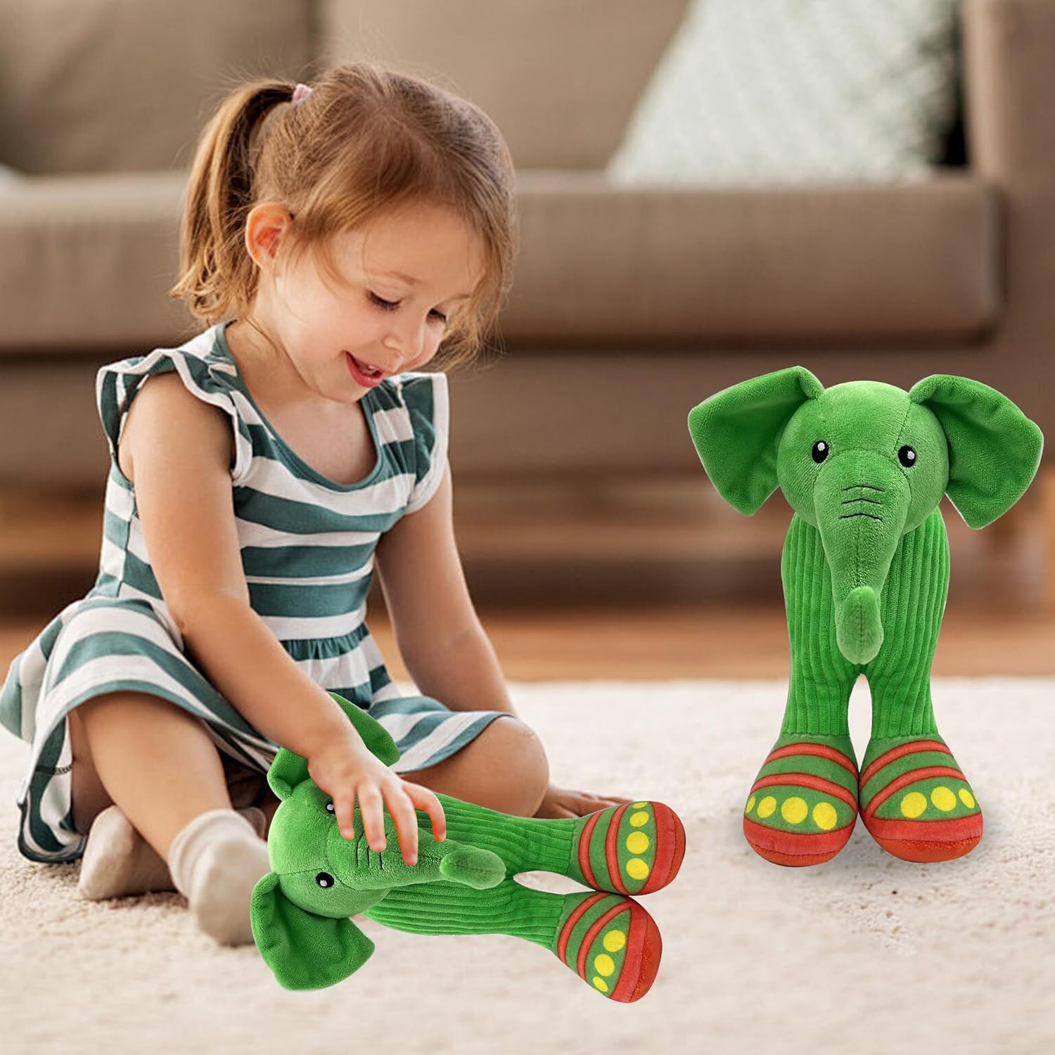 Child playing with the Italian Brainrot Plush