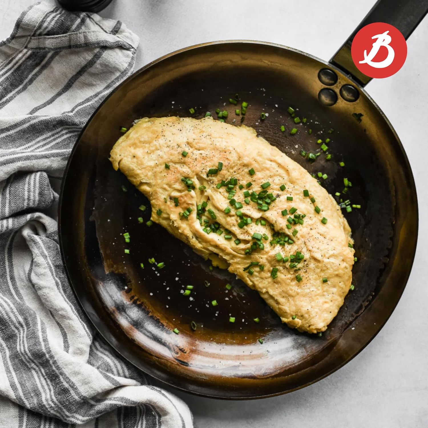 Omelette in a De Buyer Pan