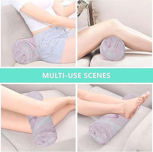 Miniatura 7 de JUNZAN Almohada de cojín de abstracción rosa para piernas Dormir Cuello Roll Almohada Cama Lumbar Redonda Almohada para Espuma de Memoria Soporte de