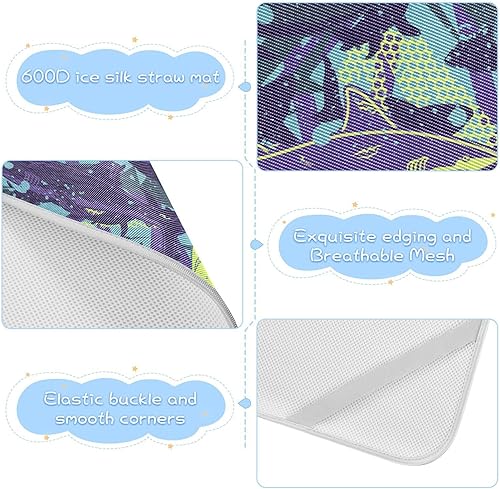 Miniatura 4 de Almohadilla de cama de bebé con funda de almohada de seda de hielo, transpirable, almohadilla de colchón para cuna, almohadilla de hielo para dormir