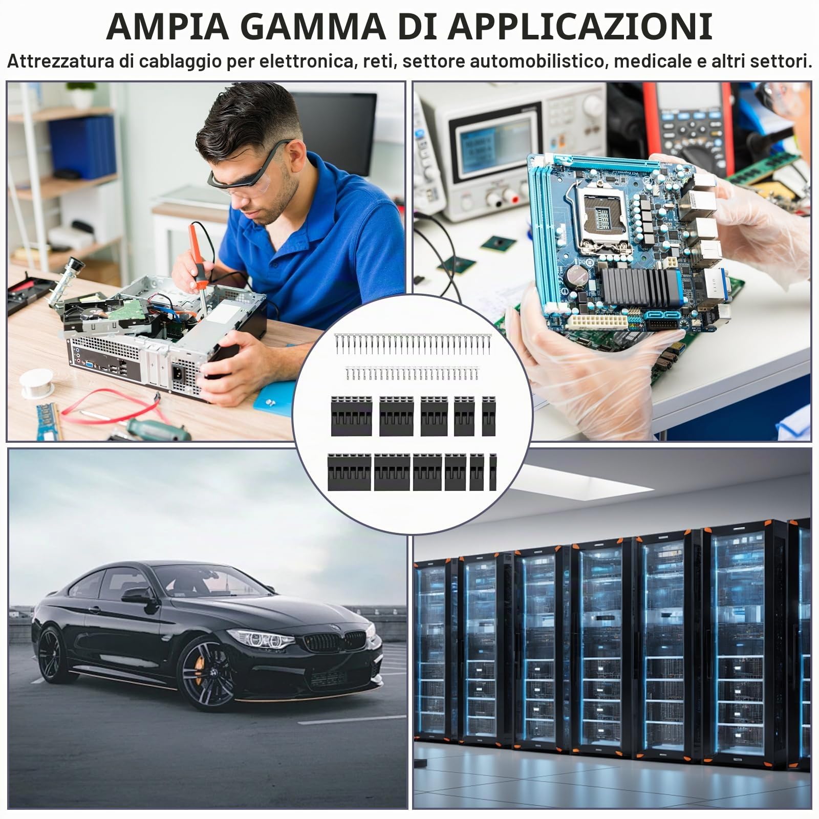 620pcs Du-pont Connettore 2.54mm Passo 1 2 3 4 5 6 Pin Alloggiamento Connettore Kit, Maschio e Femmina Crimp Adapter Terminali Filo Jumper a Crimpare Cavo Pin
