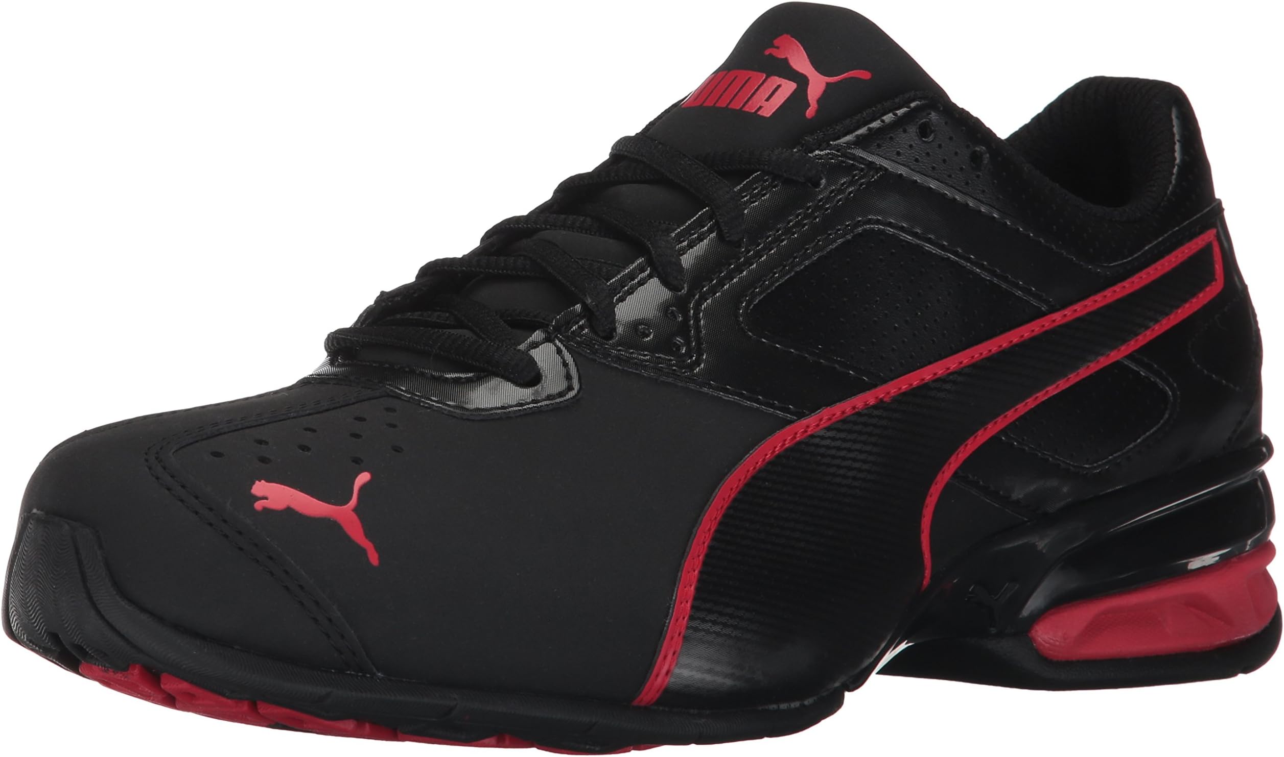 PUMA Men's Tazon 6 FM Sneaker,Puma Black-Toreador,12 M US