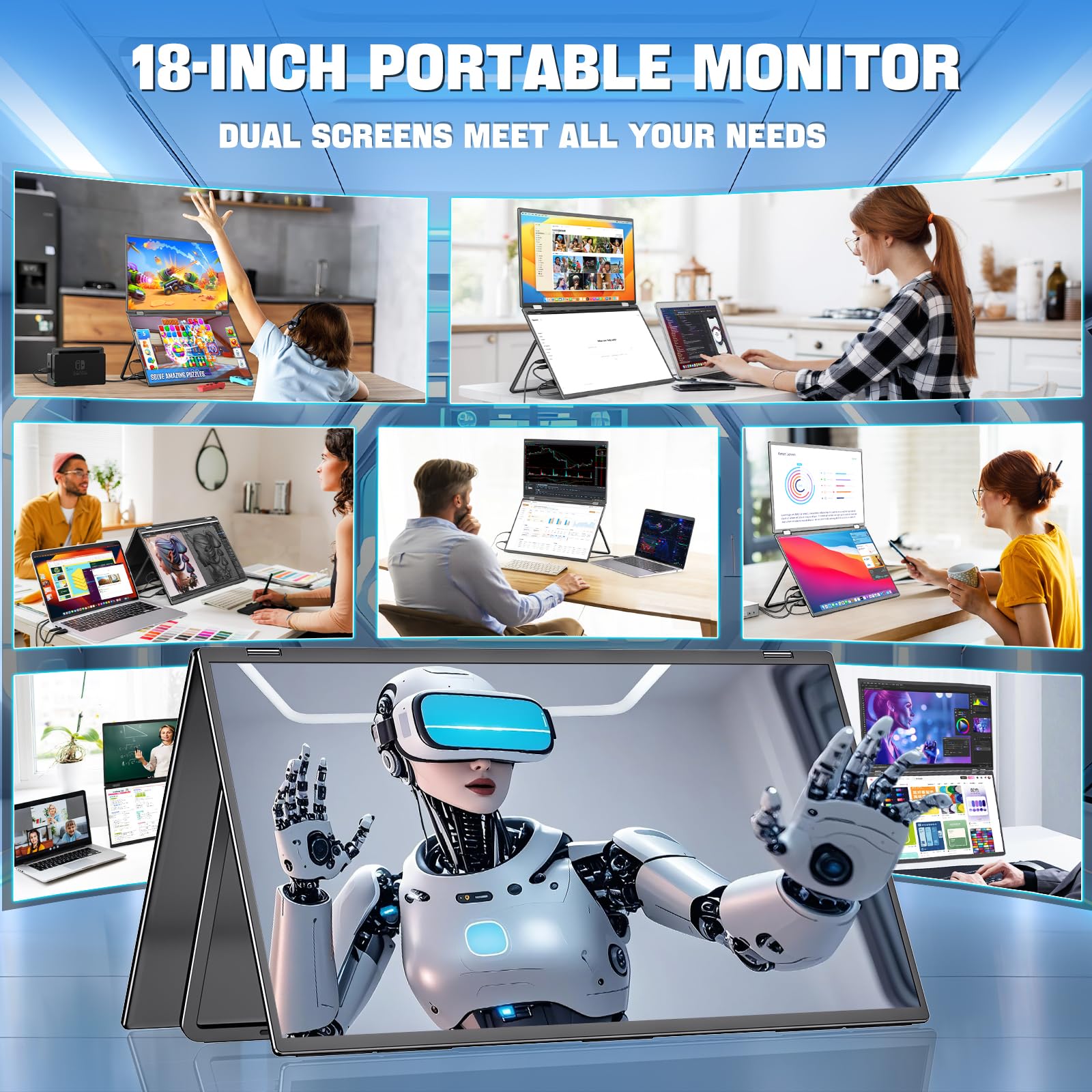 Amazon.com: InnoView Dual Portable Monitor 18