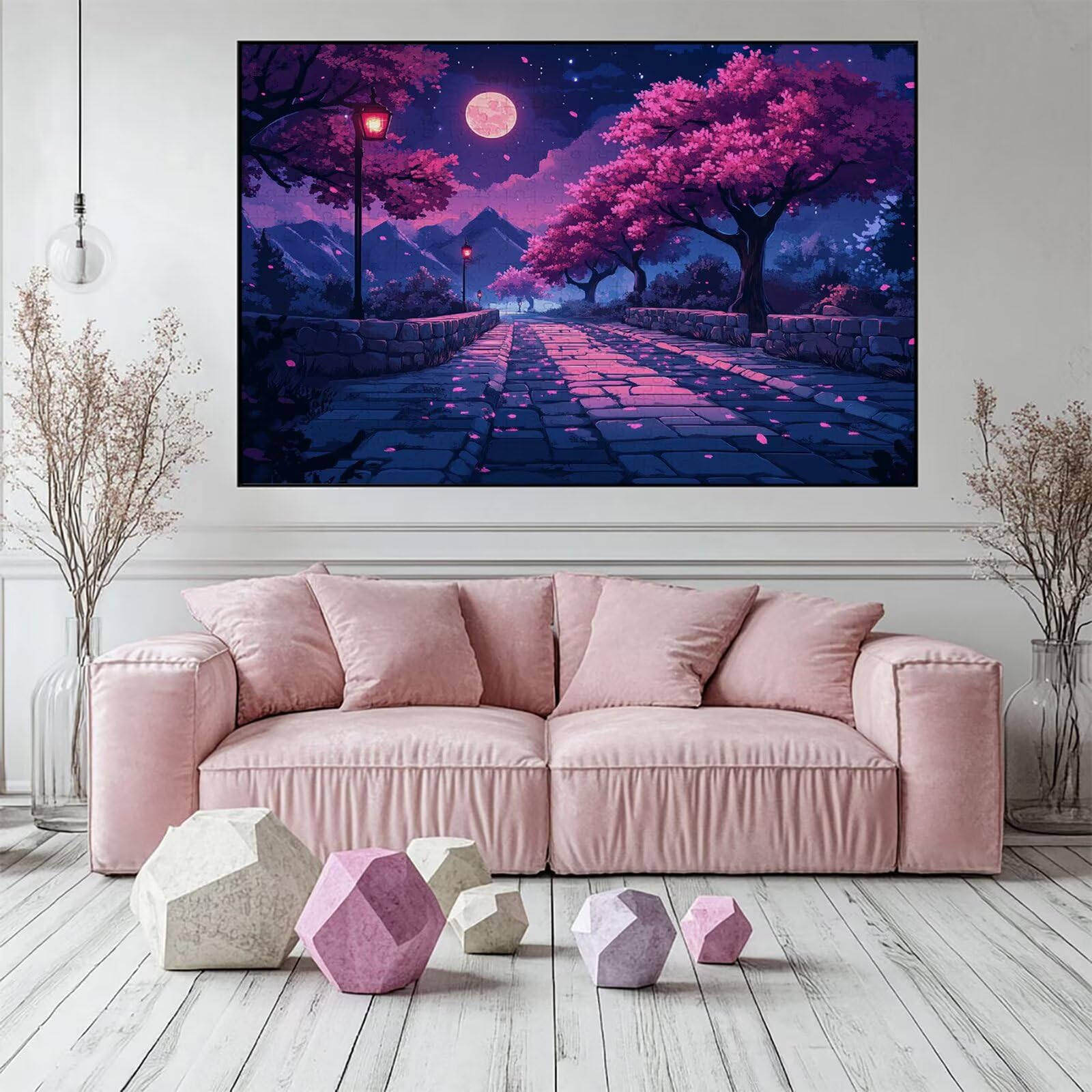 Puzzle 3000 elementów księżyc puzzle dla dorosłych góry 122 x 81 cm unikalne rzemiosło klasyczne 3D drewniana układanka do rodzinnych gier biznesowych, układanka zrób to sam do dekoracji ścian domu
