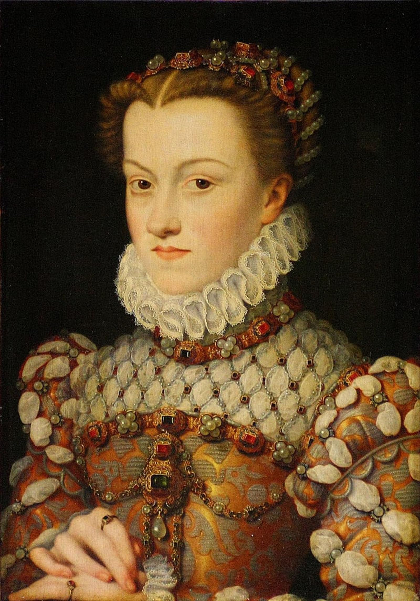 SERENDIPITP Vintage Picture Print on Canvas Wall Art Poster Elisabeth of Austria Queen of France by François Clouet Artwork Print Poster for Wall Decor 60x90cm