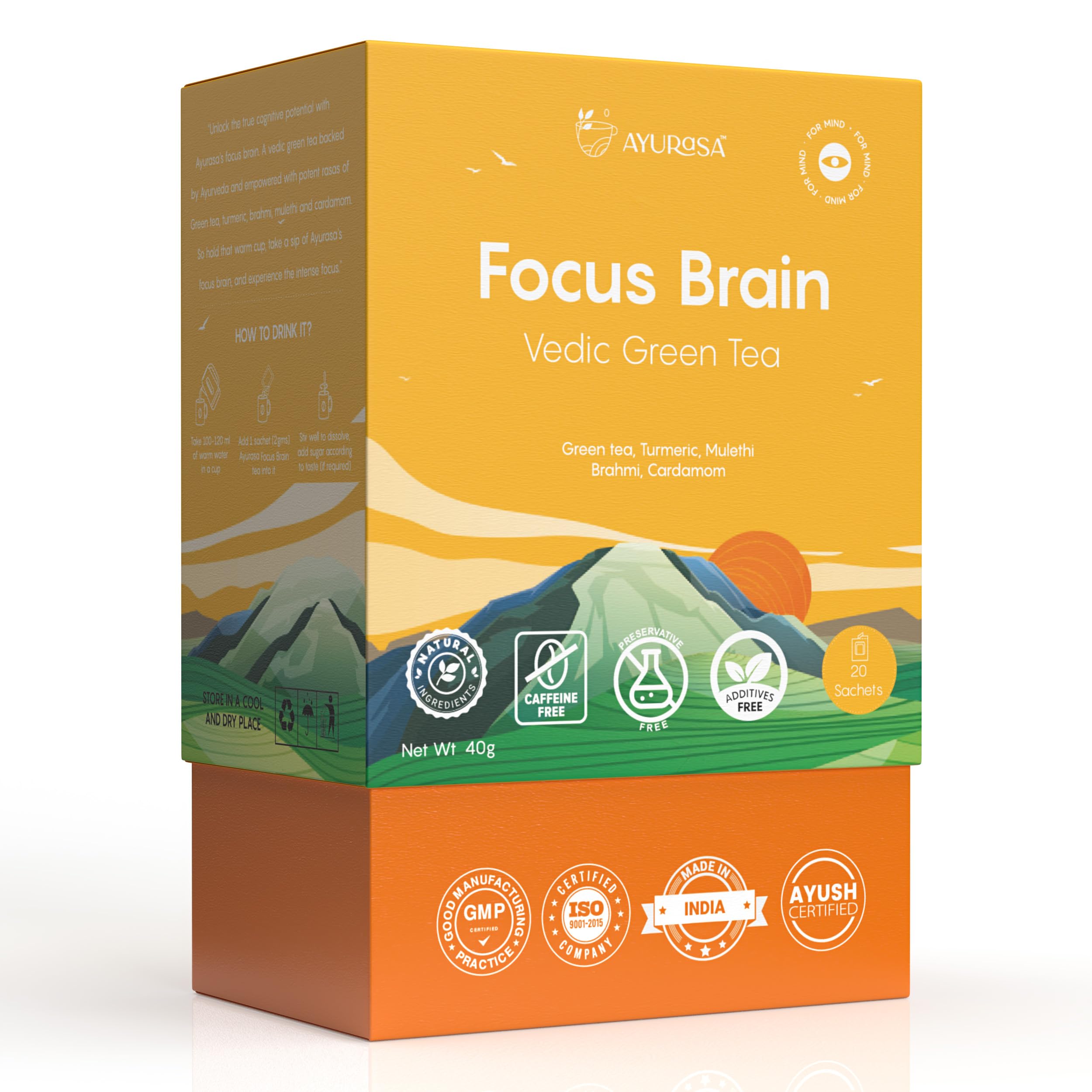 Ayurasa™ Focus Brain | brain booster | Ayurvedic tea | Increase mental focus, memory booster for adults | nootropic | herbal tea without caffeine |Bagless | 20 Pcs (B0CPYCZJQW) Amazon Price History, Amazon Price Tracker