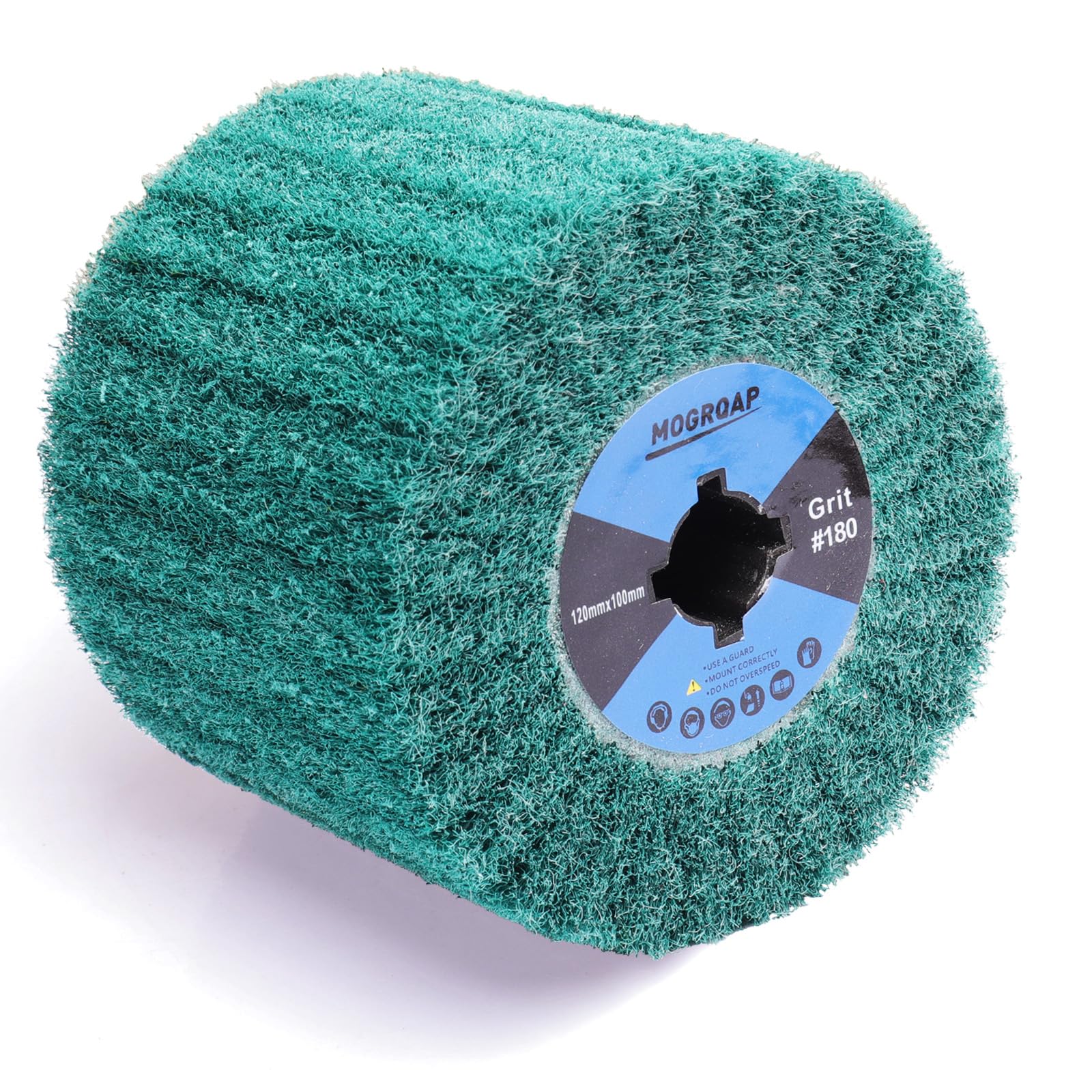 Rouleau abrasif Brosse Grain 180 Manchons de meuleuse, Rouleau de meuleuse Brosse Rouleaux abrasifs pour Satineuse Brosseuse Surface en Bois Métal Polissage
