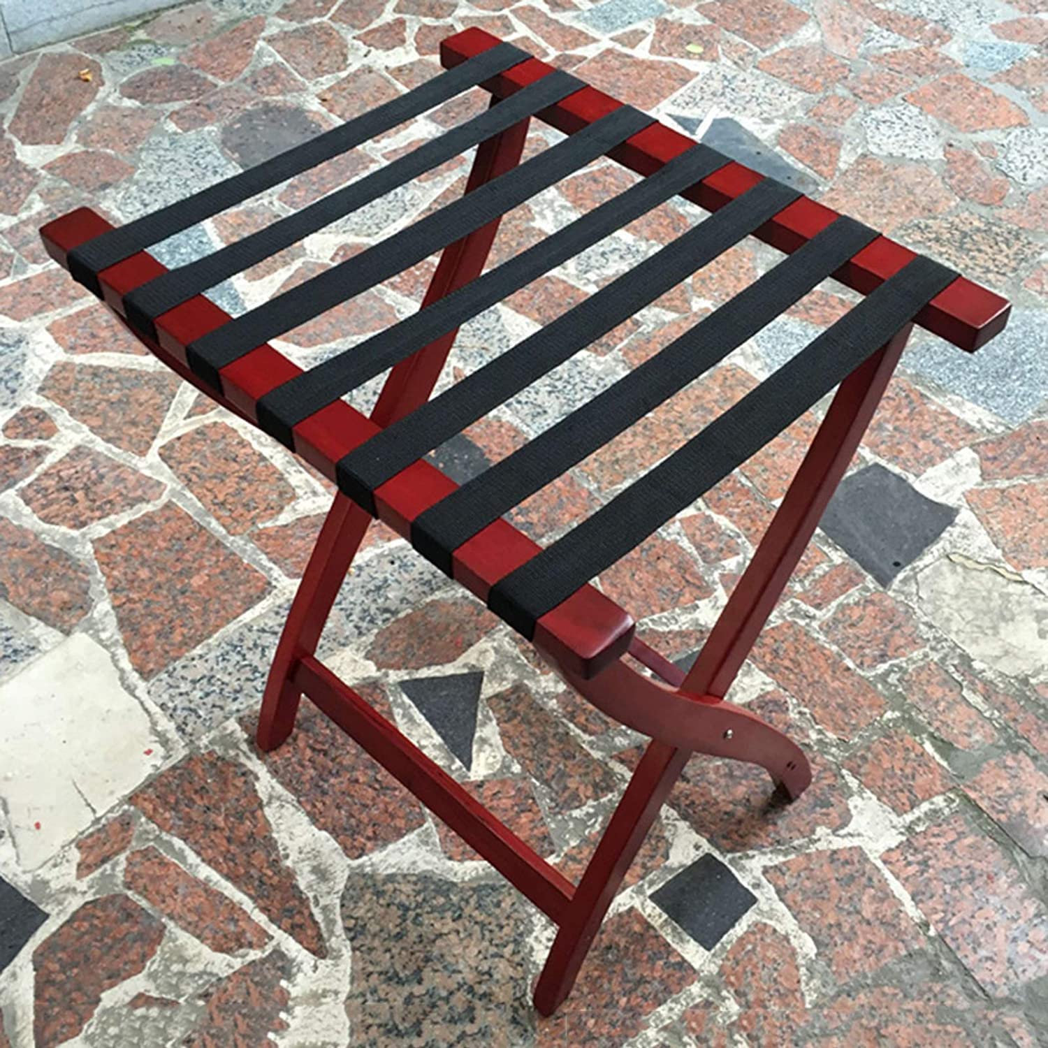 Genérico Portaequipajes para habitación de Invitados, portaequipajes Plegable para Maletas, portaequipajes Plegable de Madera Maciza, portaequipajes para habitación de Hotel, Perchero para
