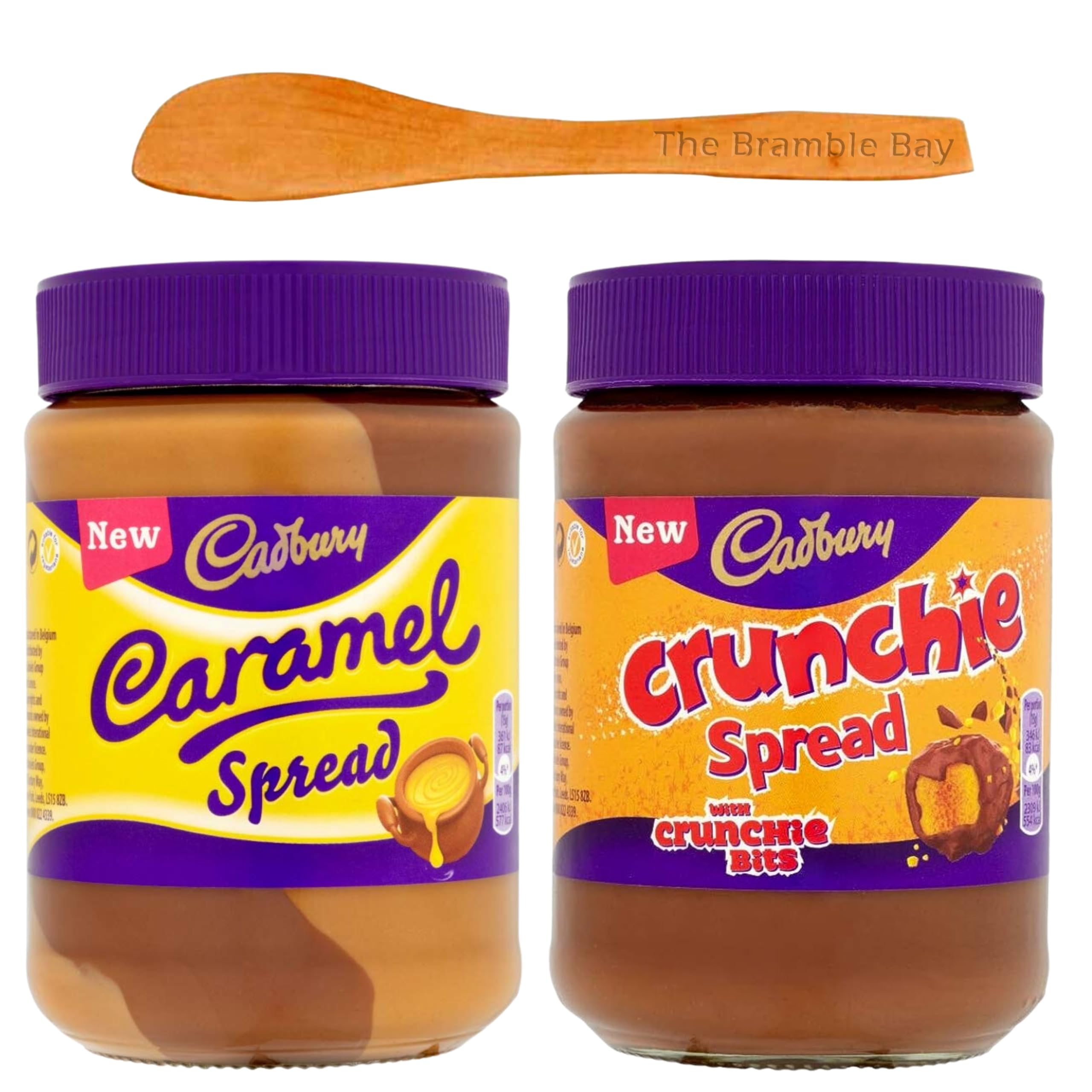Chocolate Spread bundle Contains Caramel, Crunchie 400g x2, Wooden Spreader