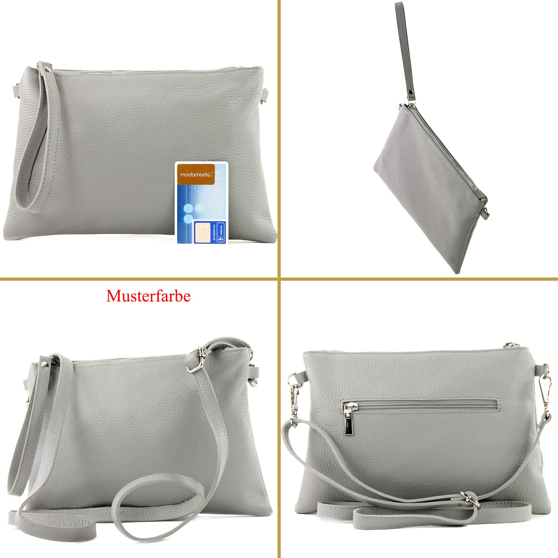 modamoda de - T186 - ital. pochette a tracolla in pelle media