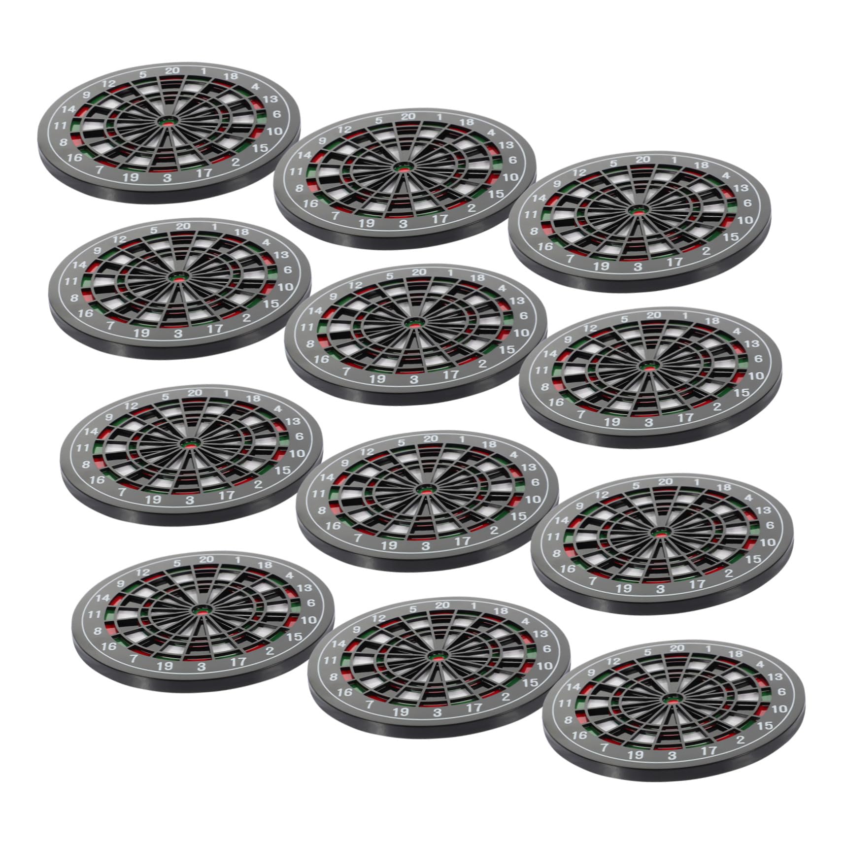 12 Stück rutschfeste Untersetzer aus Pappe Hitzebeständig Tassenpolster für Zuhause Café Tischschutz mit Kreativem Dartboard Design