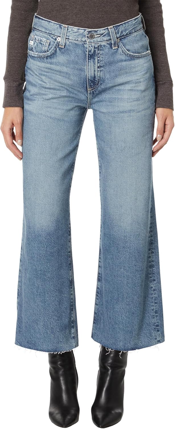 Saige High-Rise Wide Leg Crop in Rival