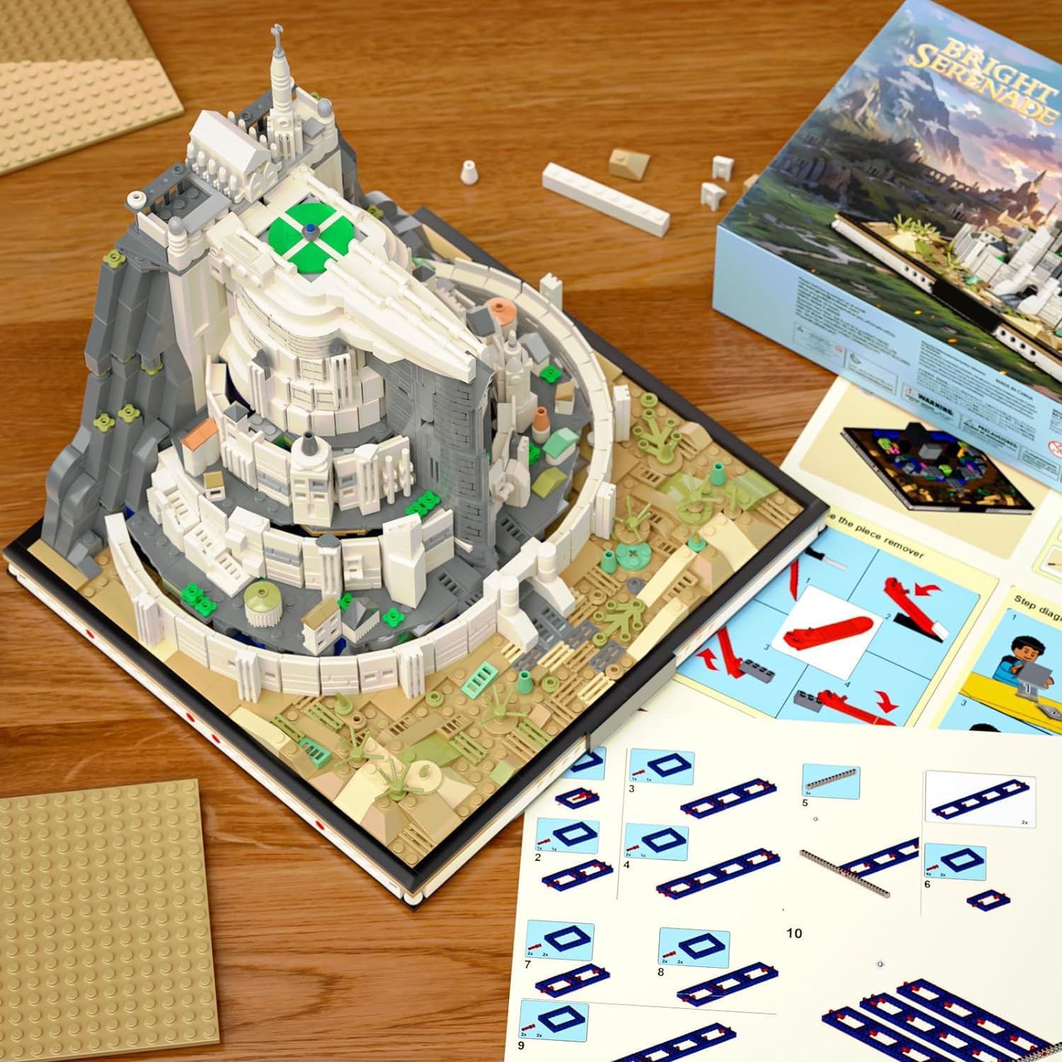 Architecture Klemmbausteine Ideas Mini Bausteinen, Film STEM Lord Magic Moc Rings deko Geschenk für Erwachsene Jungen ab 8-16+ Nicht Kompatibel Mit Lego 1680pcs