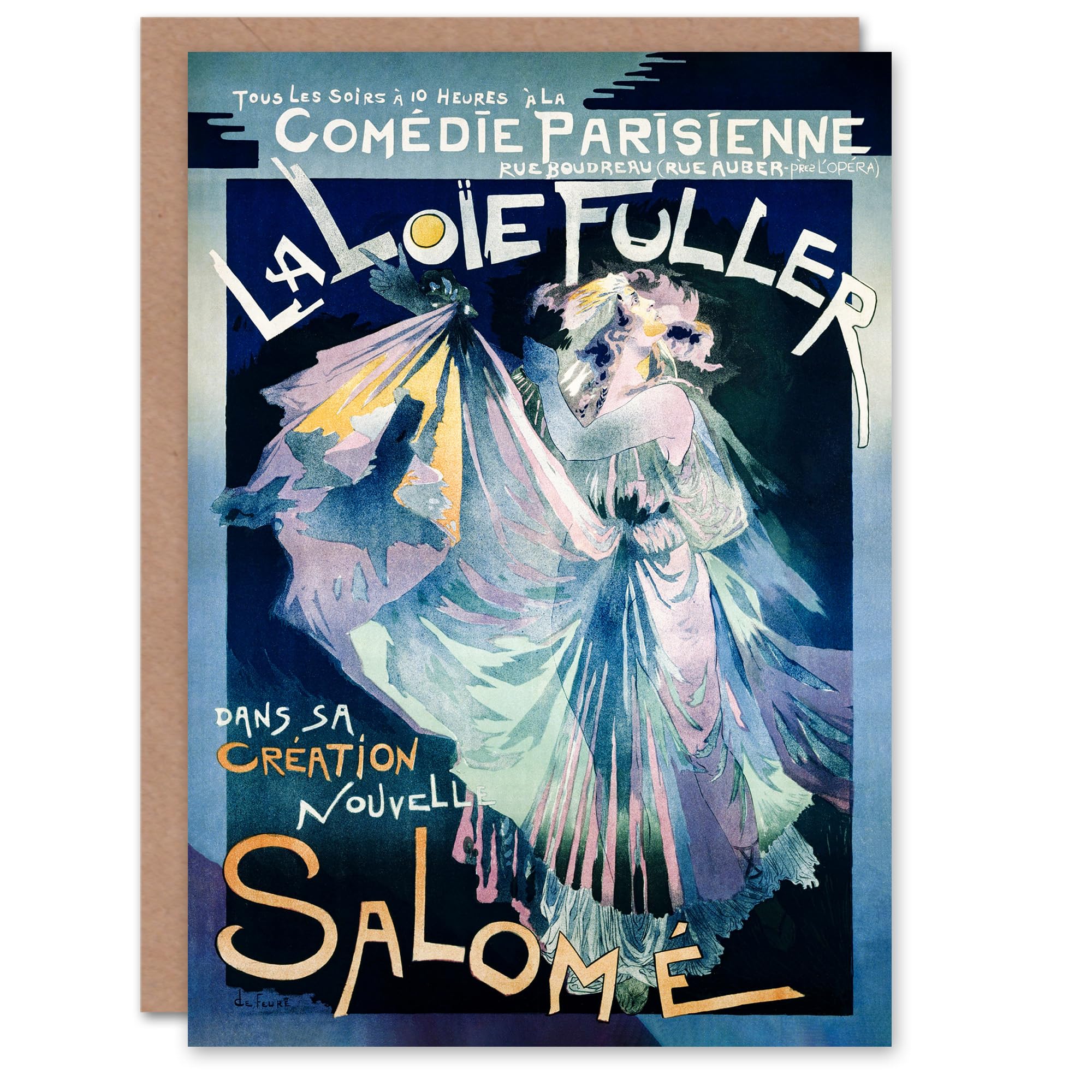 Artery8 Georges de Feure Art Card Salome Ballet Vintage Advert