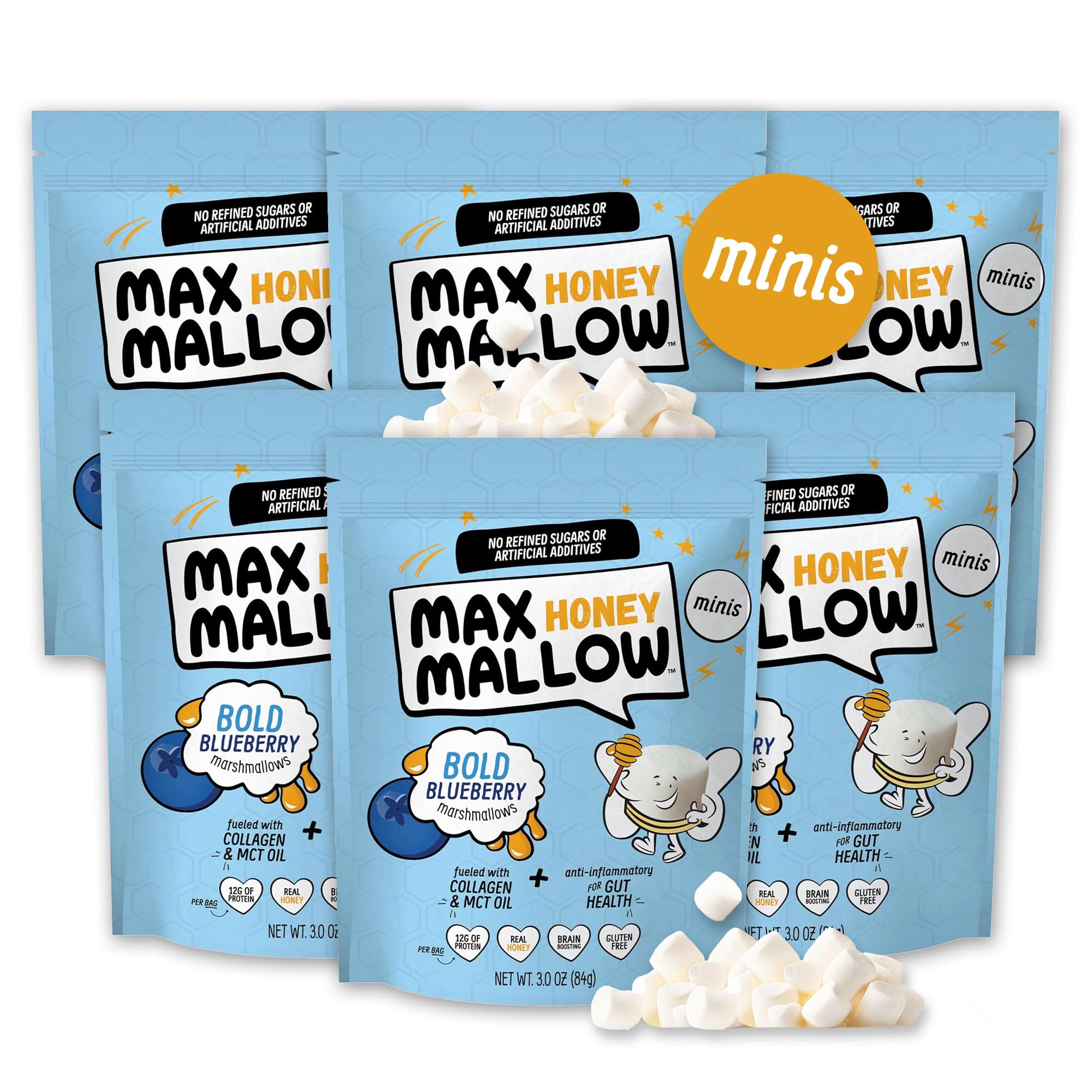 Amazon.com : Max Mallow HONEY Mini Marshmallows – Bold Blueberry