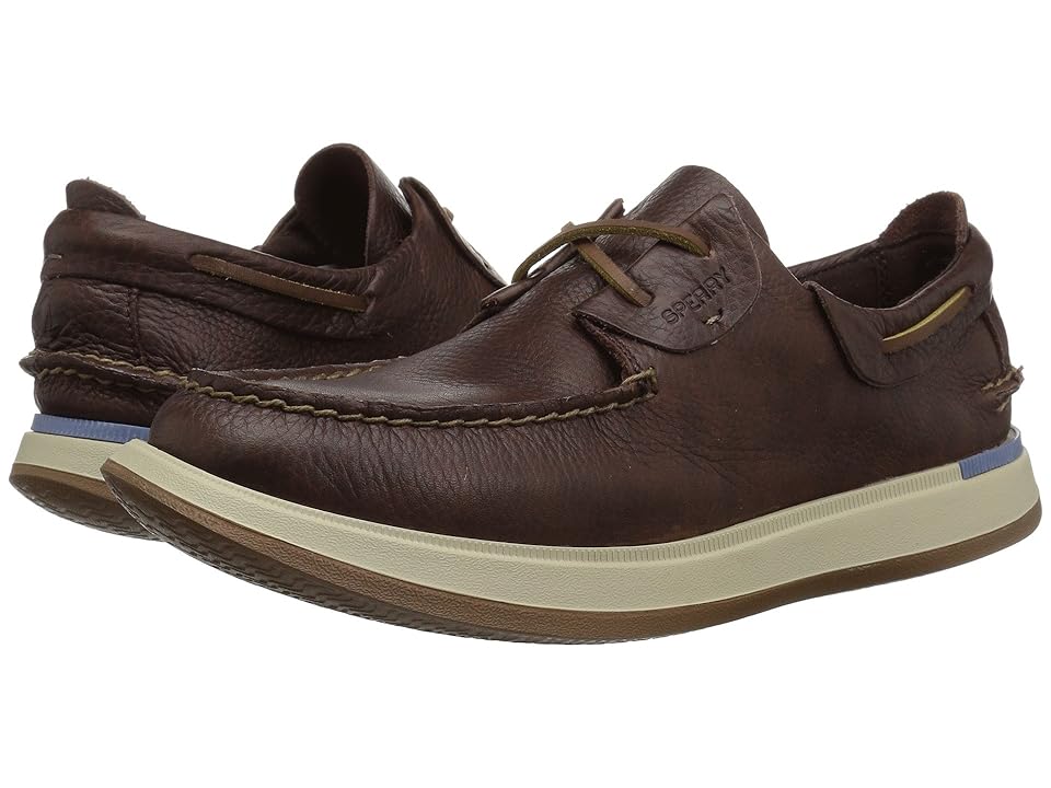 

Sperry Caspian Boat Leather (Cocoa) Men's Slip on Shoes
