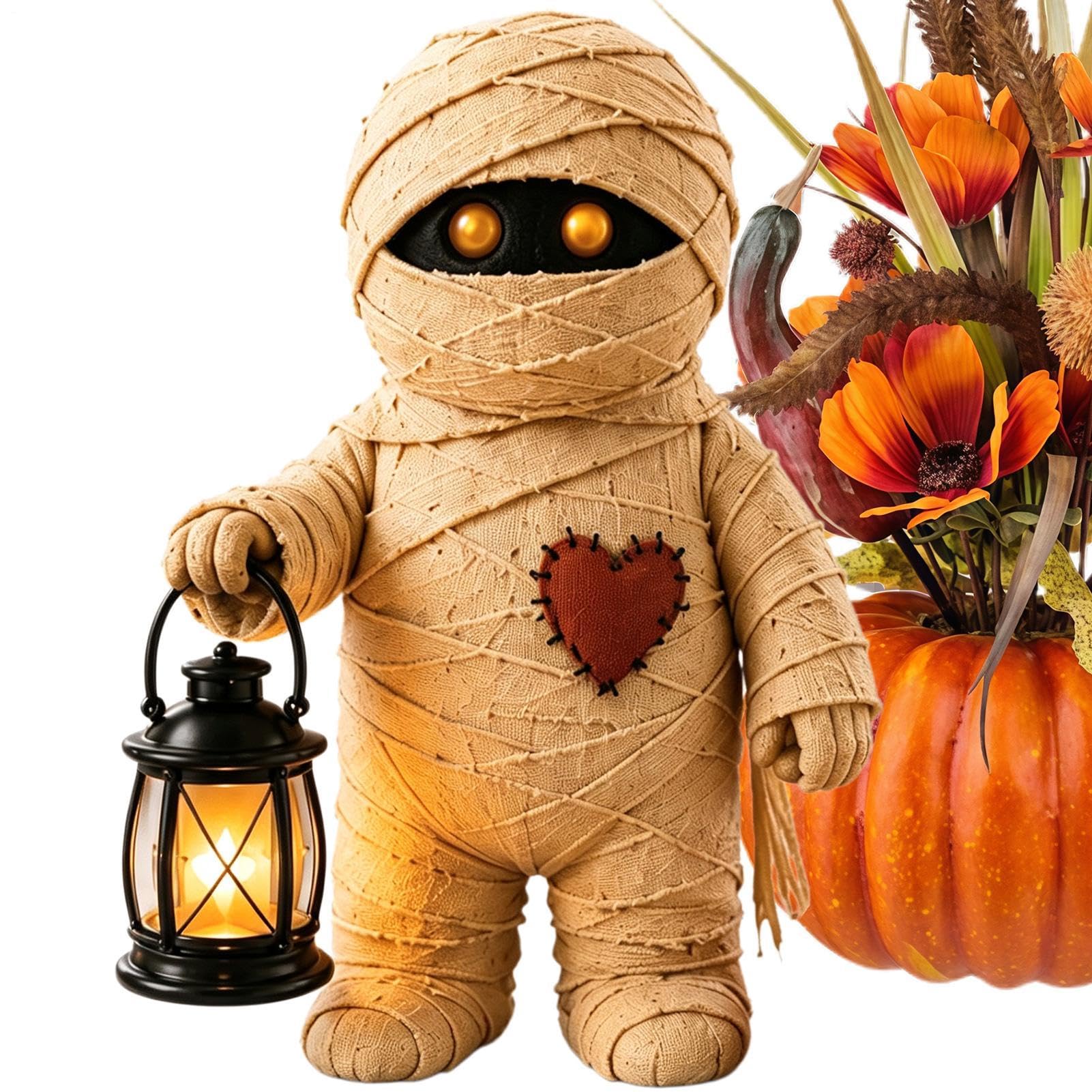 Halloweenowa statuetka upiorna rustykalna poziomowa taca statuetka ze