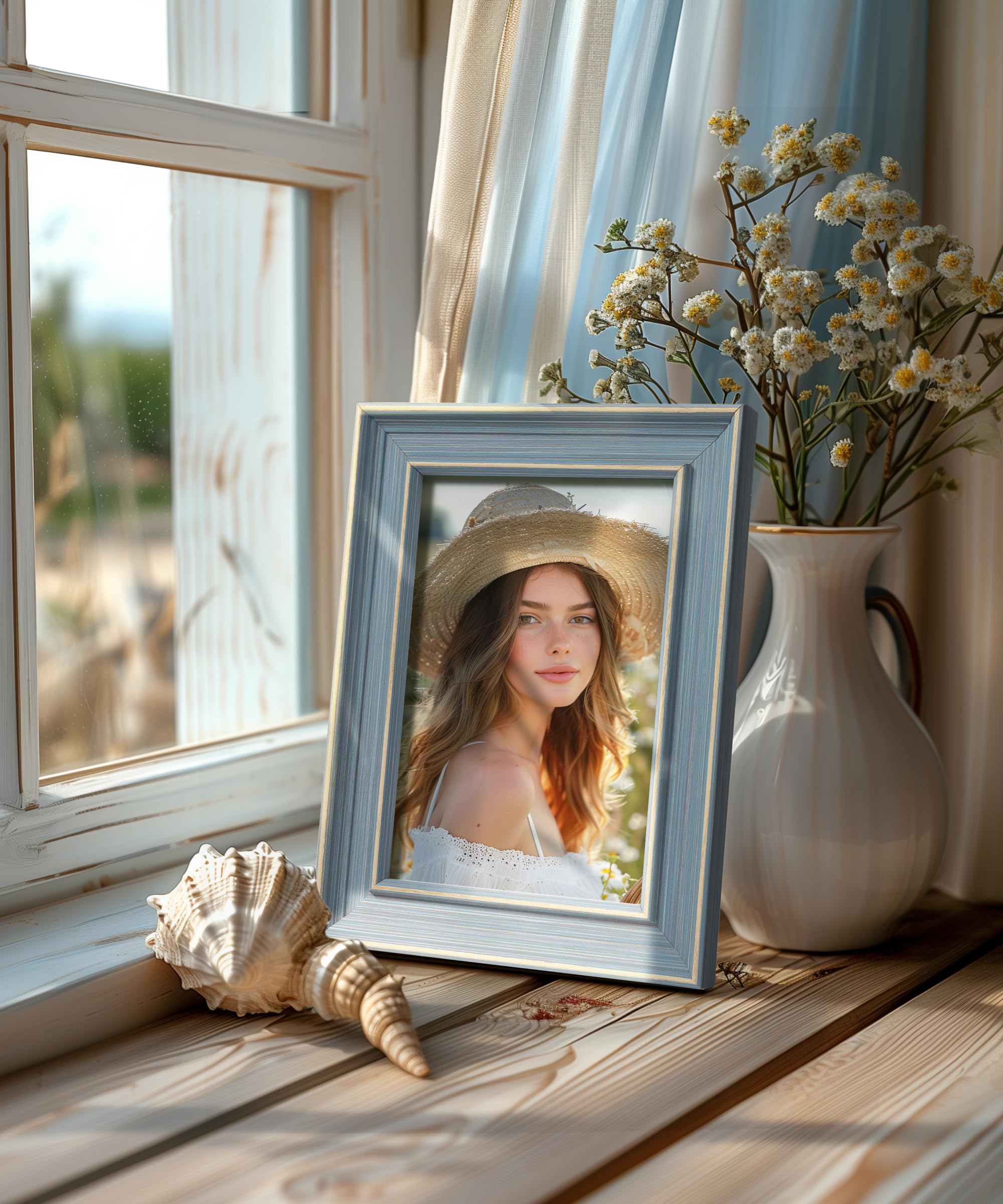 Amazon.co.jp: Sonefreiy ブルー 4x6インチ フォトフレーム PS素材