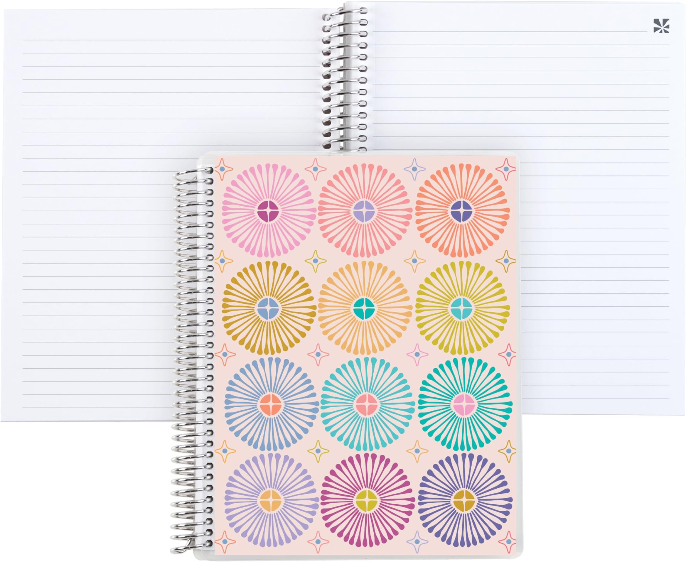 Erin Condren Monochrome Spiral Notebook - 7x9 Lined Journal With 80 Lb Paper