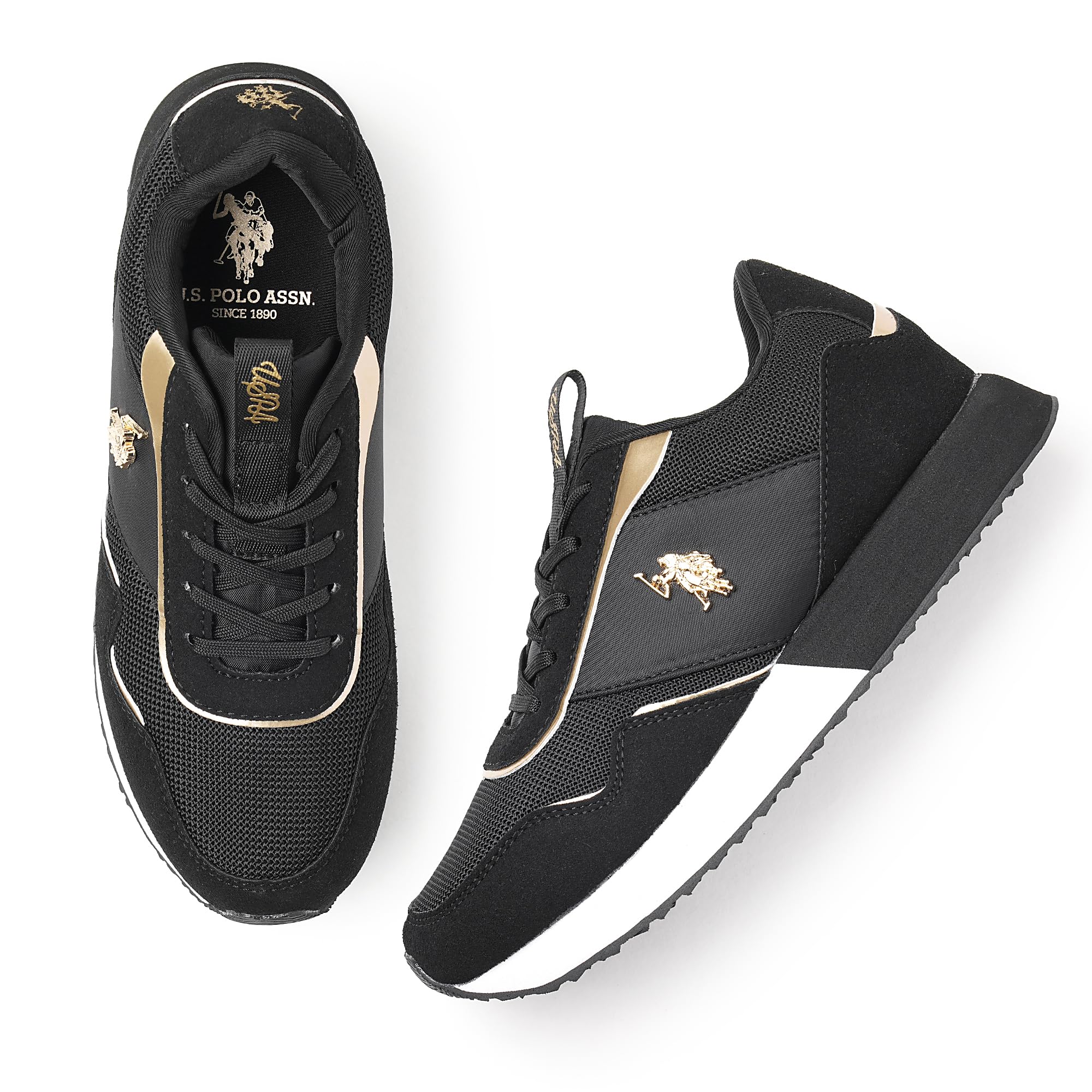 U.S. POLO ASSN. Womens Judy Black Sneakers-(UK3)(US4)(1FD24688Z01) (B0D9BVKY3X) Amazon Price History, Amazon Price Tracker