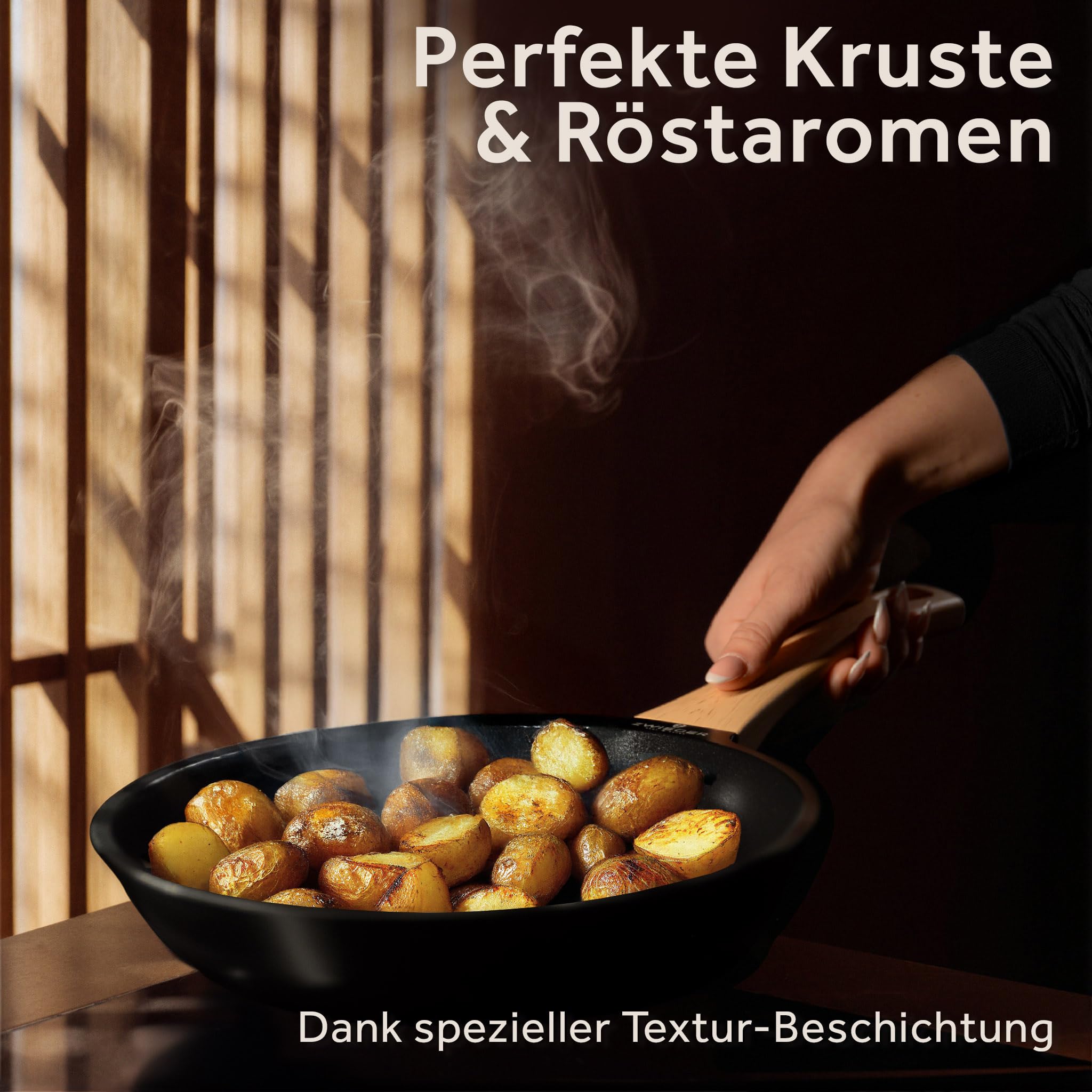 ZWIEGER zestaw patelni ceramicznych bez PTFE i PFOA – patelnie bez PFA, odlew aluminiowy, nadają się do wszystkich rodzajów kuchenek (łącznie z indukcją) – powłoka ceramiczna, 28 cm, 24 cm i 20 cm