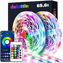 dalattin Led Strip Lights 65.6ft RGB 5050 Color Changing Led Lights for Bedroom Music Sync Smart App and Remote Control for Home Dorm Room Party Decoration