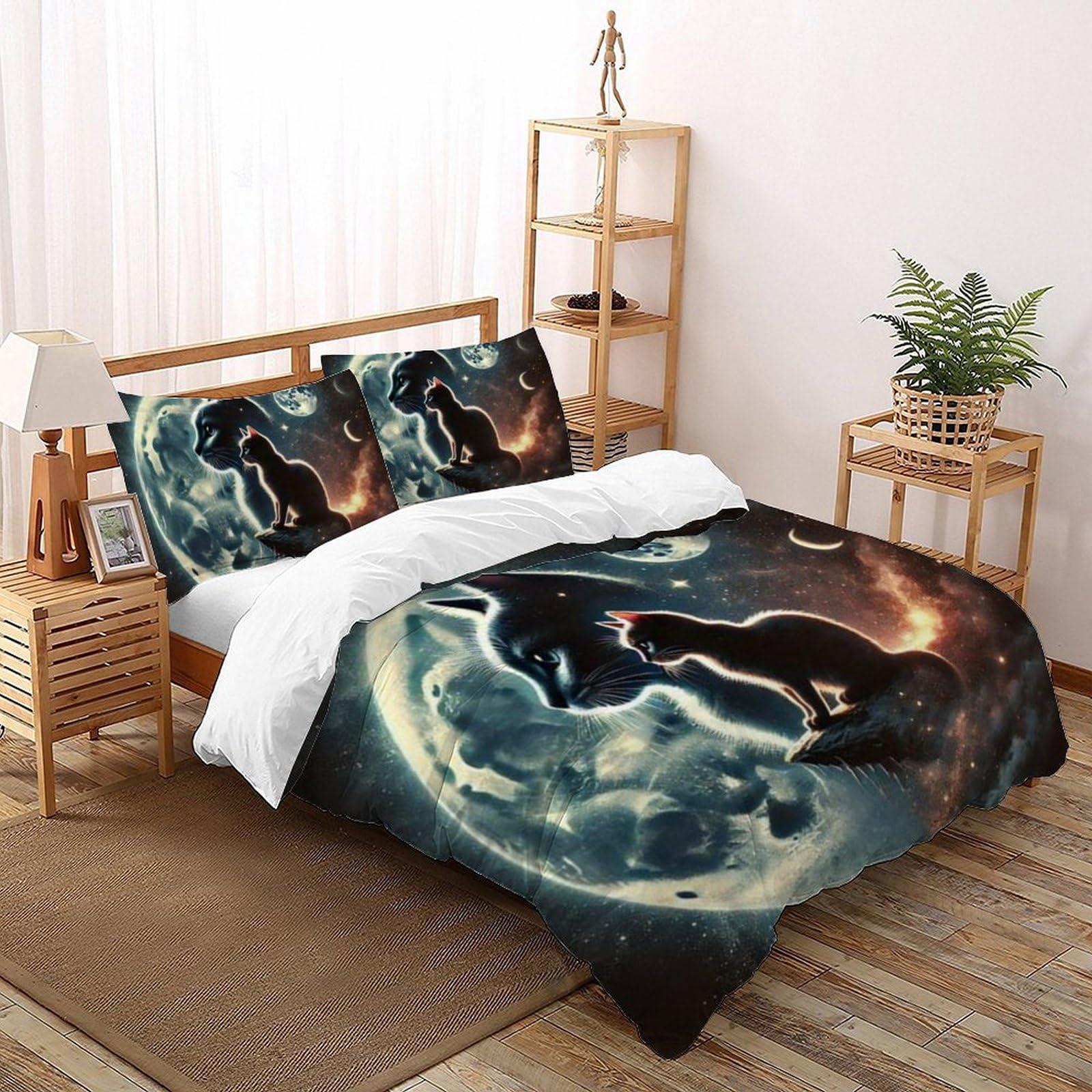 Housse de couette King 220x240 microfibre animaux avec fermeture éclair durable pour lit enfant