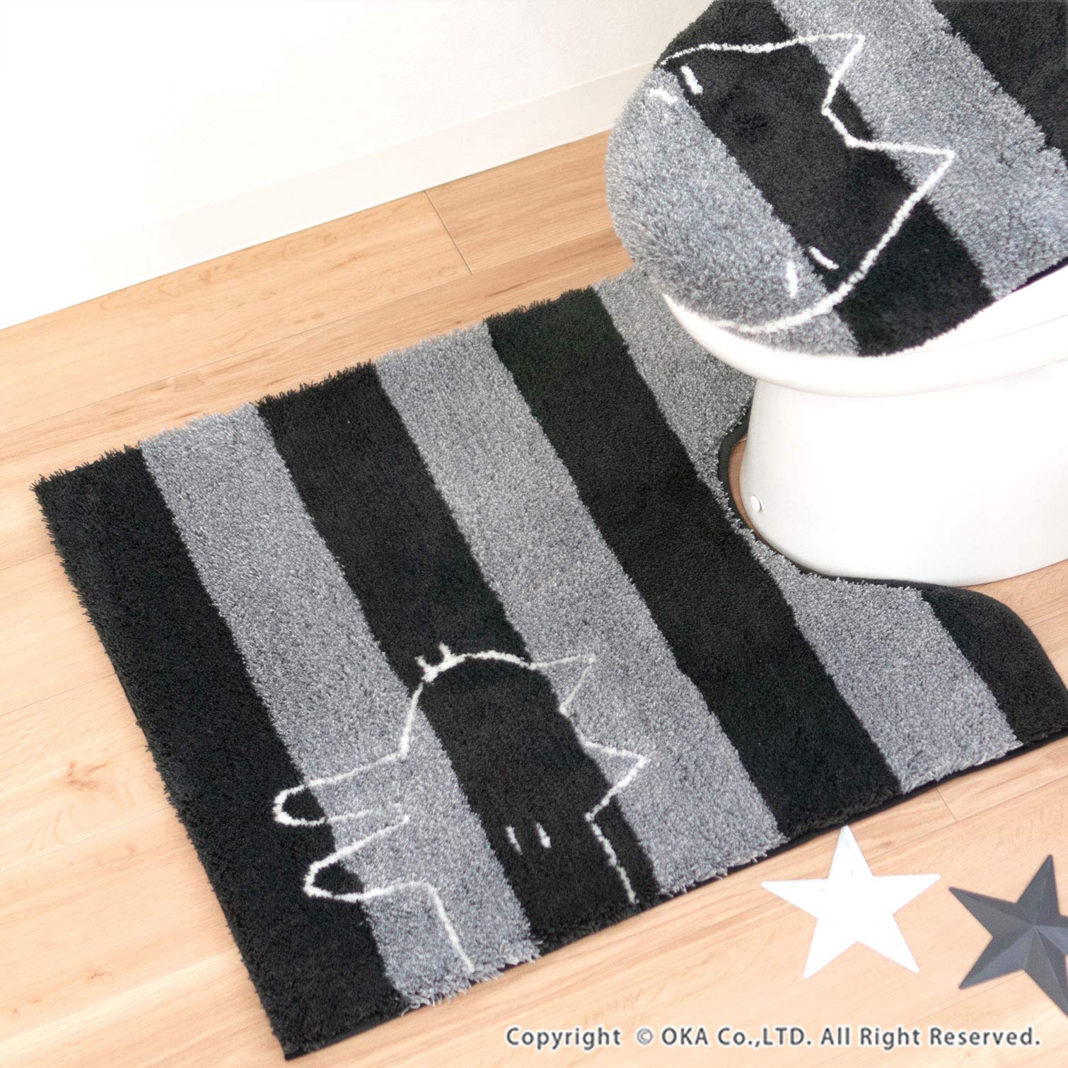 Amazon｜オカ(OKA) うちねこ ロングサイズ トイレマット 約75×63cm