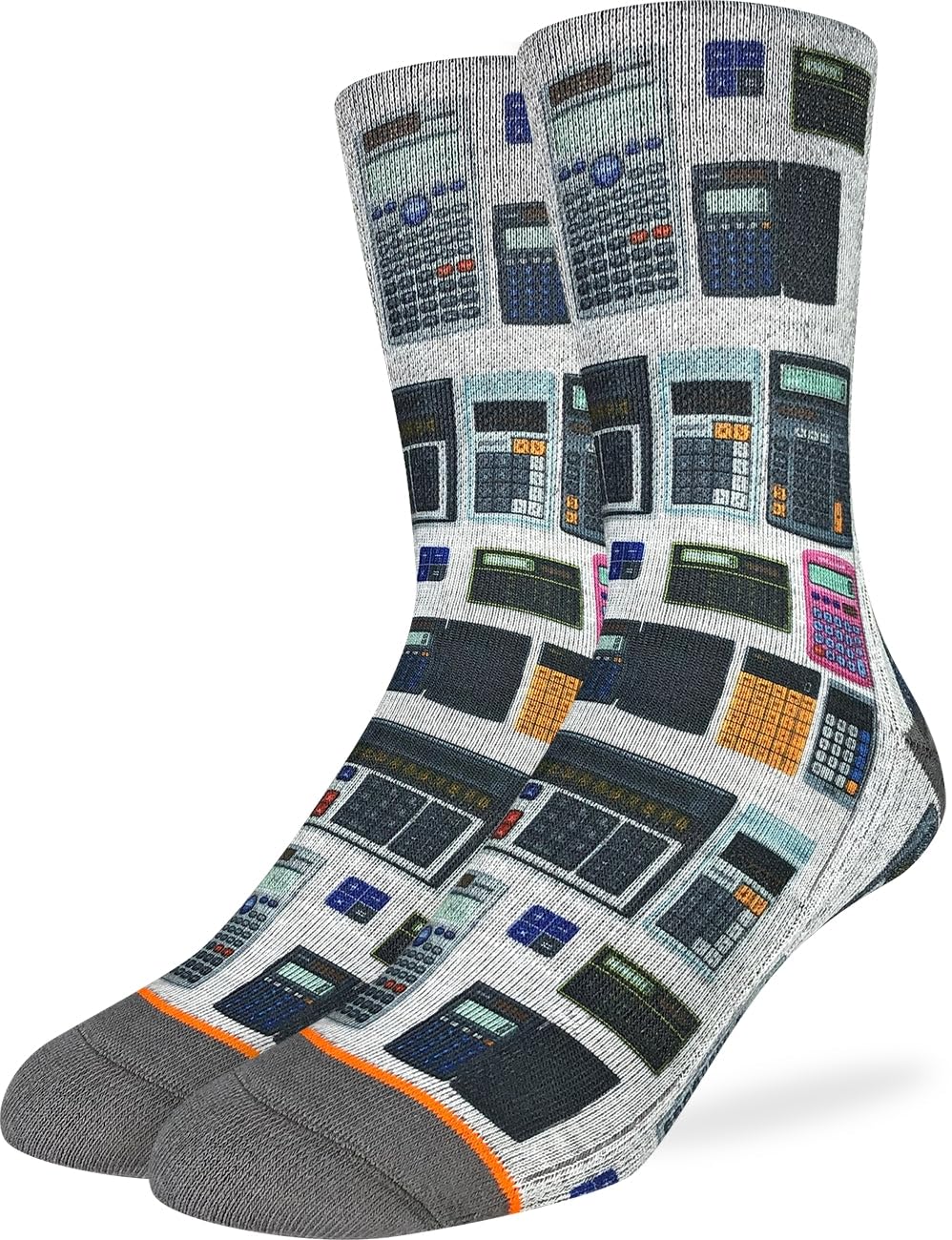 Good Luck Sock Men's Calculators, Math & Science Socks, Adult, Large