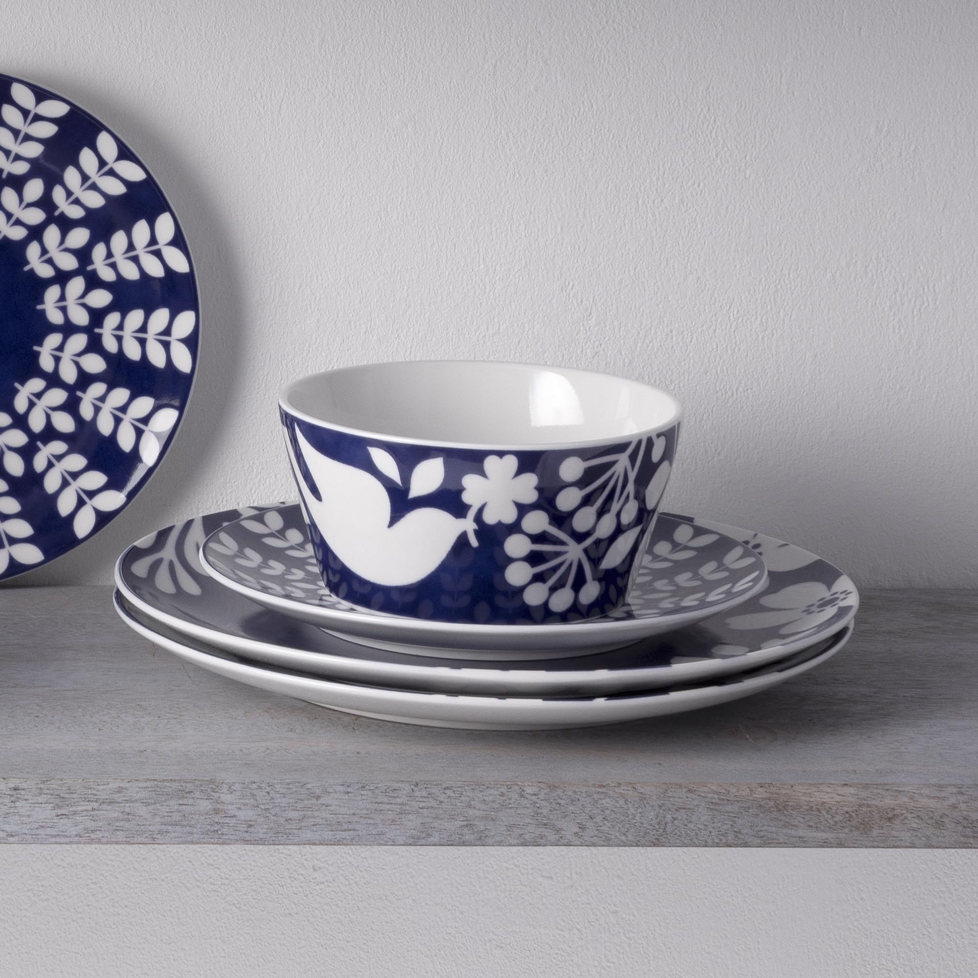Amazon.com | Noritake Bluefjord 12-Piece Dinneware Set, Service
