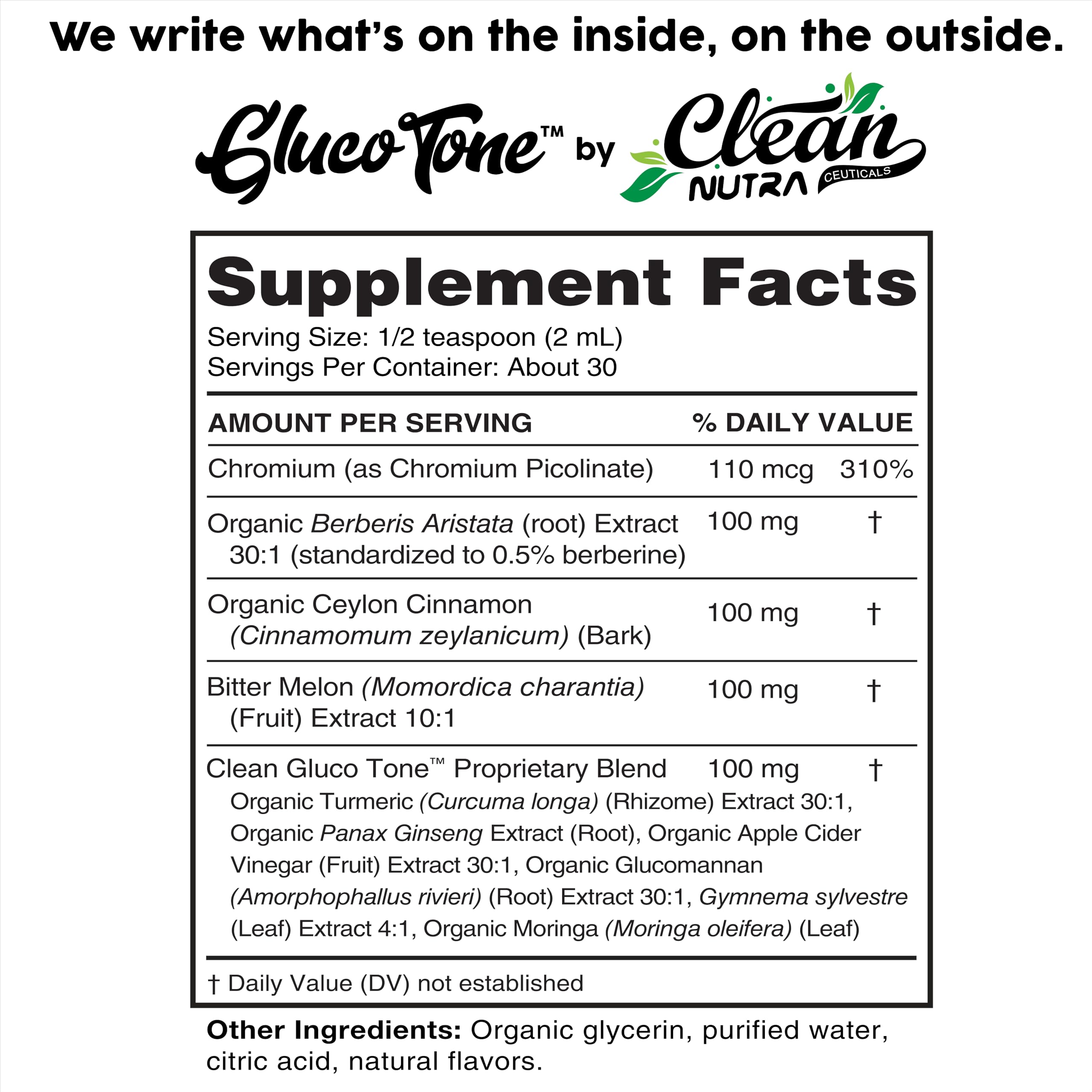 Clean Nutra Berberine with Ceylon Cinnamon Supplement Liquid Drops + Bitter Melon Extract, Glucomannan, Gymnema, Chromium, Turmeric, Organic Panax Ginseng, Moringa GLP-1 Support - 5