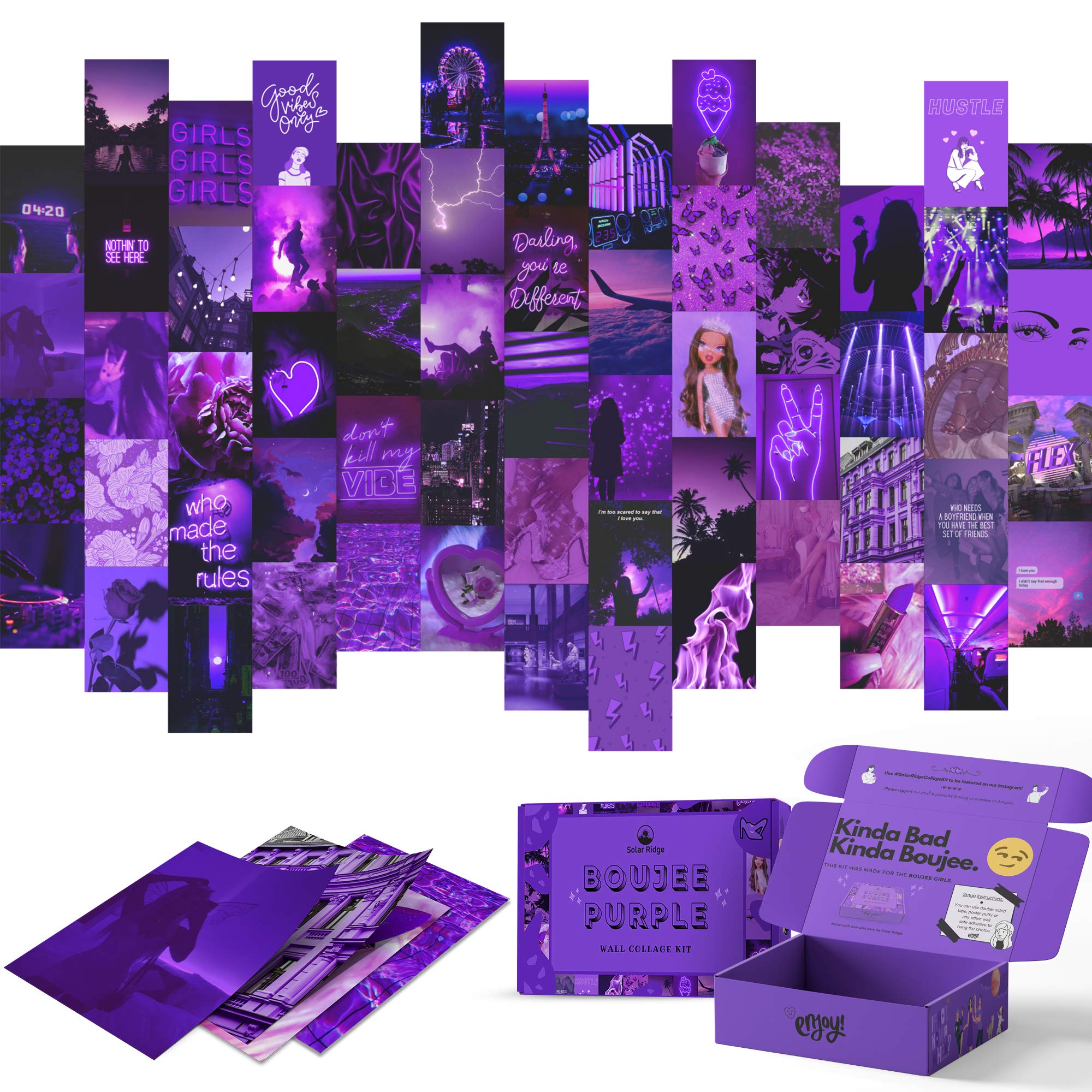 Buy Boujee Purple Wall Collage Kit Aesthetic 60 Pictures Set For Teen 