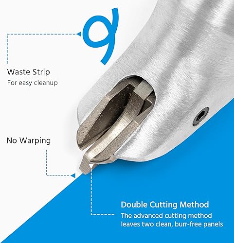 Miniatura 4 de Kett KD-400 18-Gauge Double Cut Shear, 2500 RPM, A-2 cuchillas de acero, Herramienta de corte de metal, Tijeras eléctricas, Para fabricantes de