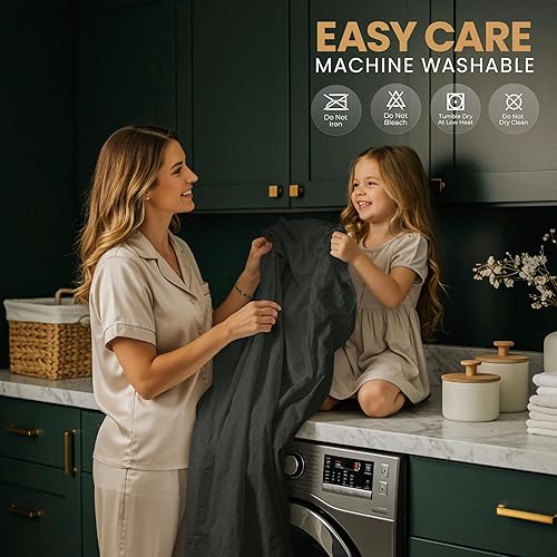 Miniatura 7 de Utopia Bedding Protector de colchón impermeable tamaño individual (gris), funda de colchón de tela suave 3D de alta calidad, se adapta a 15 pulgadas