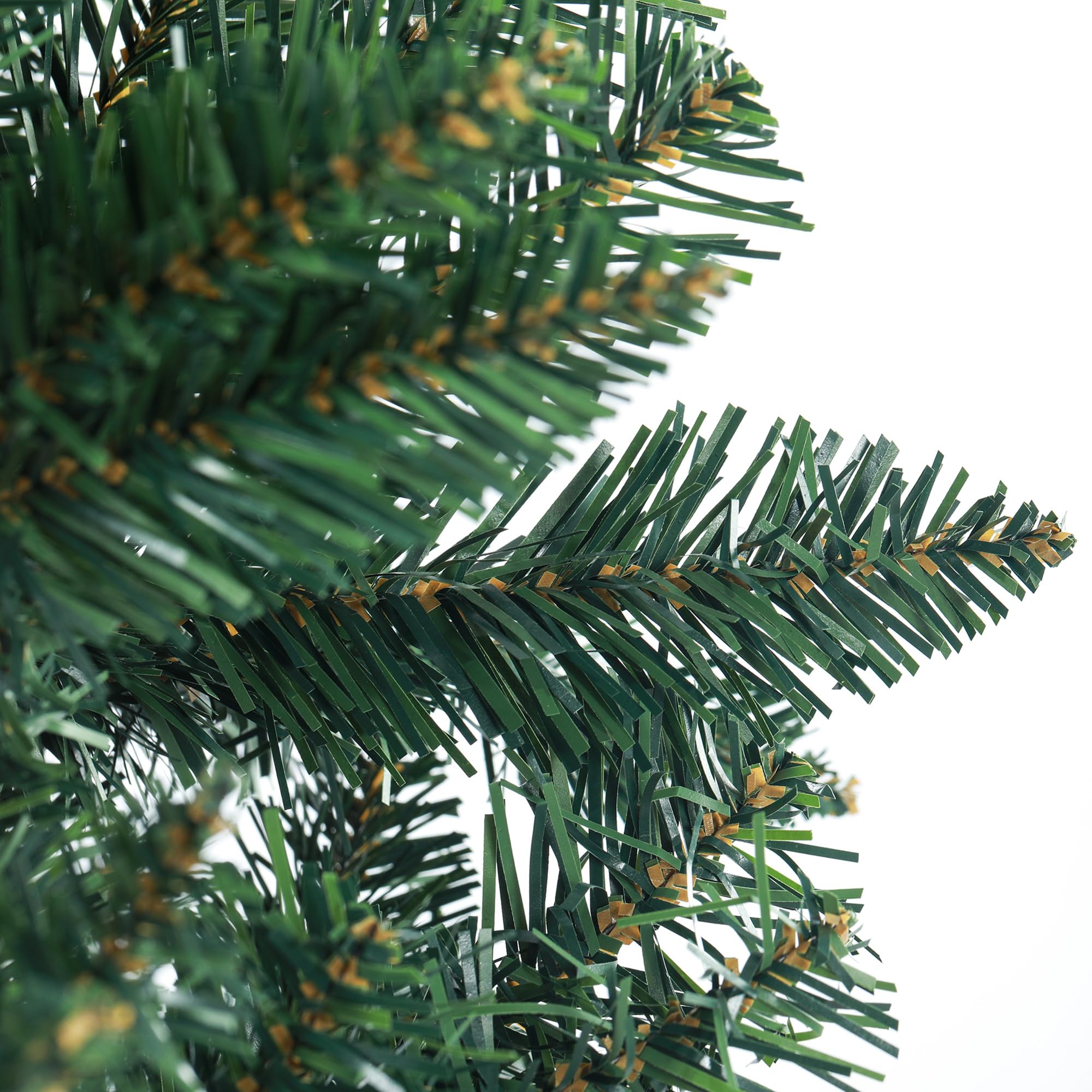 HOMCOM Árbol de Navidad Estrecho 210 cm Árbol de Navidad Grande Tipo Lápiz con Base Plegable y 687 Ramas para Dormitorio Oficina Verde