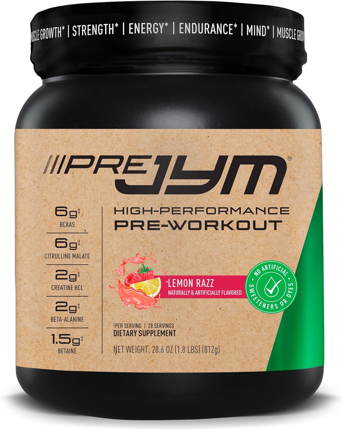 Pre JYM Naturally Flavored Raspberry Lemonade Workout
