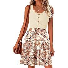 Summer Dresses for Women 2026 Trendy Twist Front Waffle Knit Dress Flowy Sleeveless Sundresses