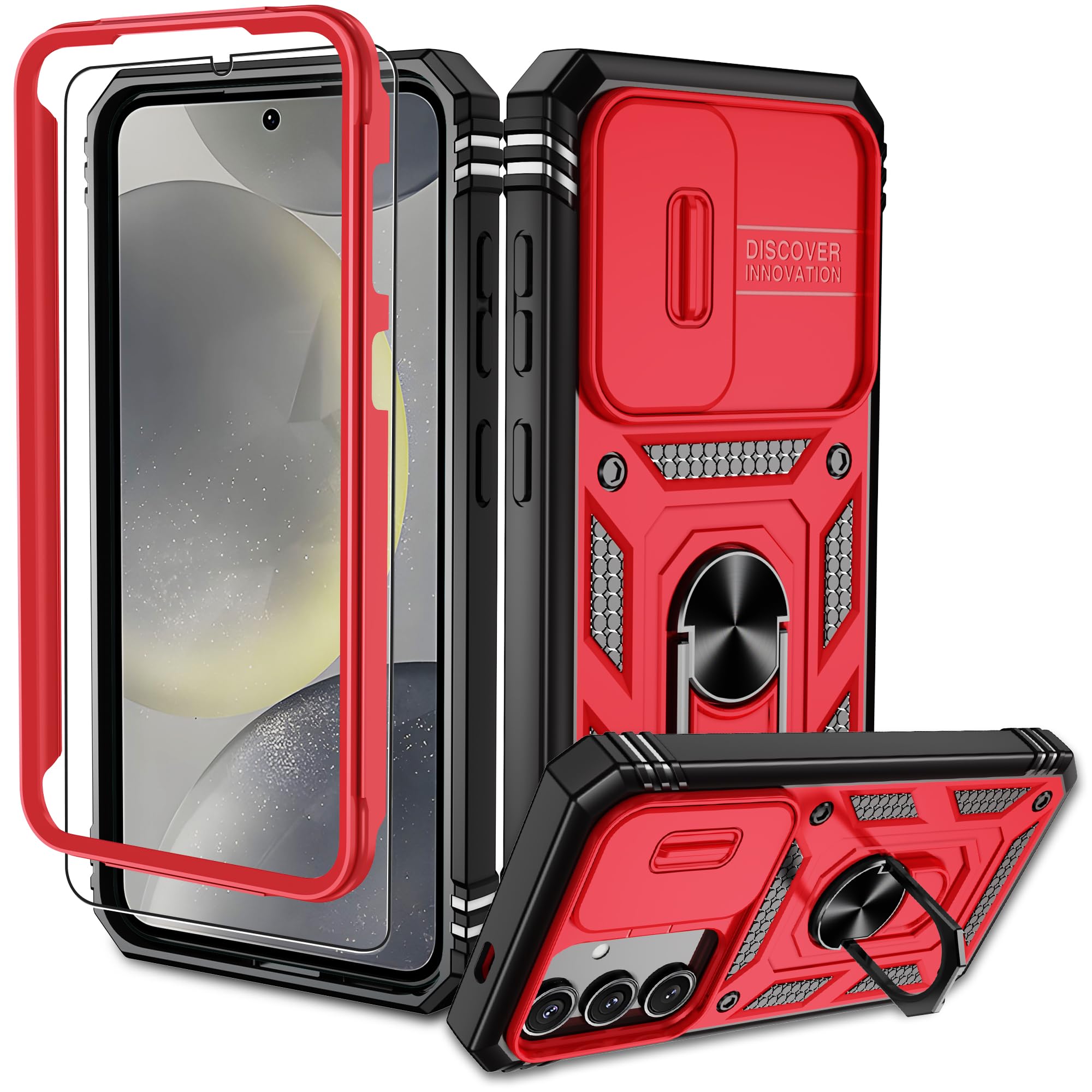 Kompatibel mit Samsung Galaxy Hülle, Eingebetteter Ständer Militärgrad Schutzhülle Handyhülle Starke Stoßfestigkeit Samsung Schutzhülle Samsung Galaxy case Cover