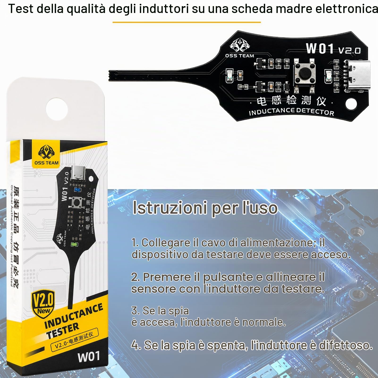 tester elettrico di precisione, tester per bobine di schede madri | Tester di induttanza,strumento di diagnostica per circuiti stampati per principianti e professionisti