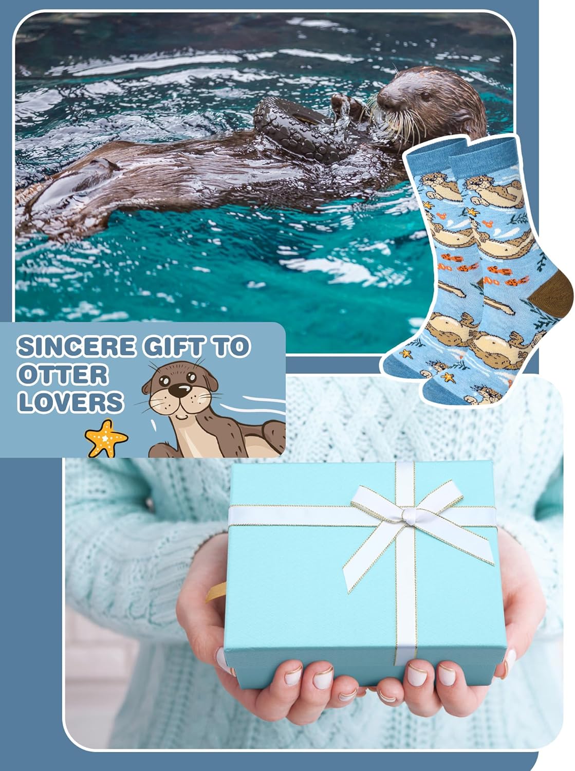 3 Pairs Funny Socks for Women Men Teen Novelty Cute Printed Sock Gifts Box for Christmas Stocking Stuffers Birthday - Image 6