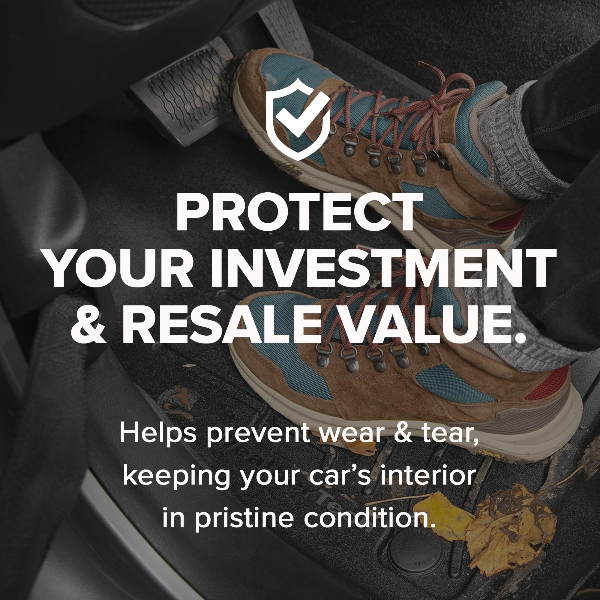 WeatherTech FloorLiner HP Custom Fit Floor Mats for Subaru Legacy Outback 1st 2nd Row 441583-1-2IM Black — view 8