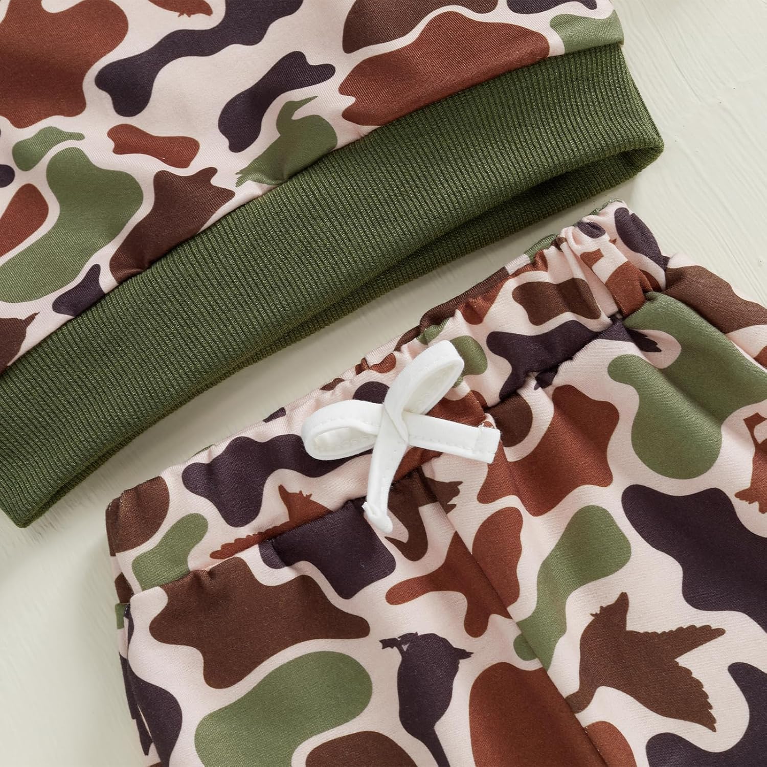 Duck Camo Hoodie Outfit Baby Boy Toddler Hunting Clothes Embroidery Sweatshirt Camouflage Print Top and Jogger Pants - Image 6