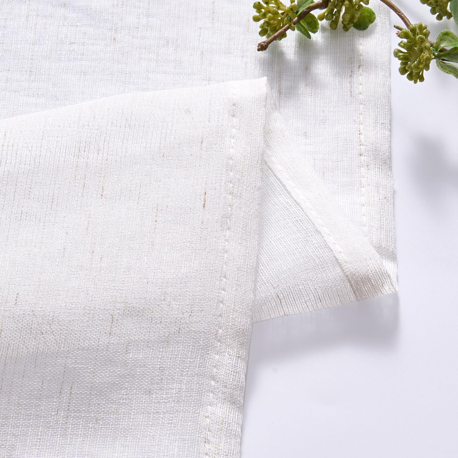 Lot De 2 Rideaux Brise-bise Aspect Lin - Avec Pompons, Blanc, 60x45 Cm, Passage Tringle, Pour Cuisine Ou Salle De Bain Rideau Lin Pompons Lot De 2 Rideaux Brise-bise Aspect Lin - Avec Pompons, Blanc, 60x45 Cm, Passage Tringle, Pour Cuisine Ou Salle De Bain Rideau Lin Pompons
