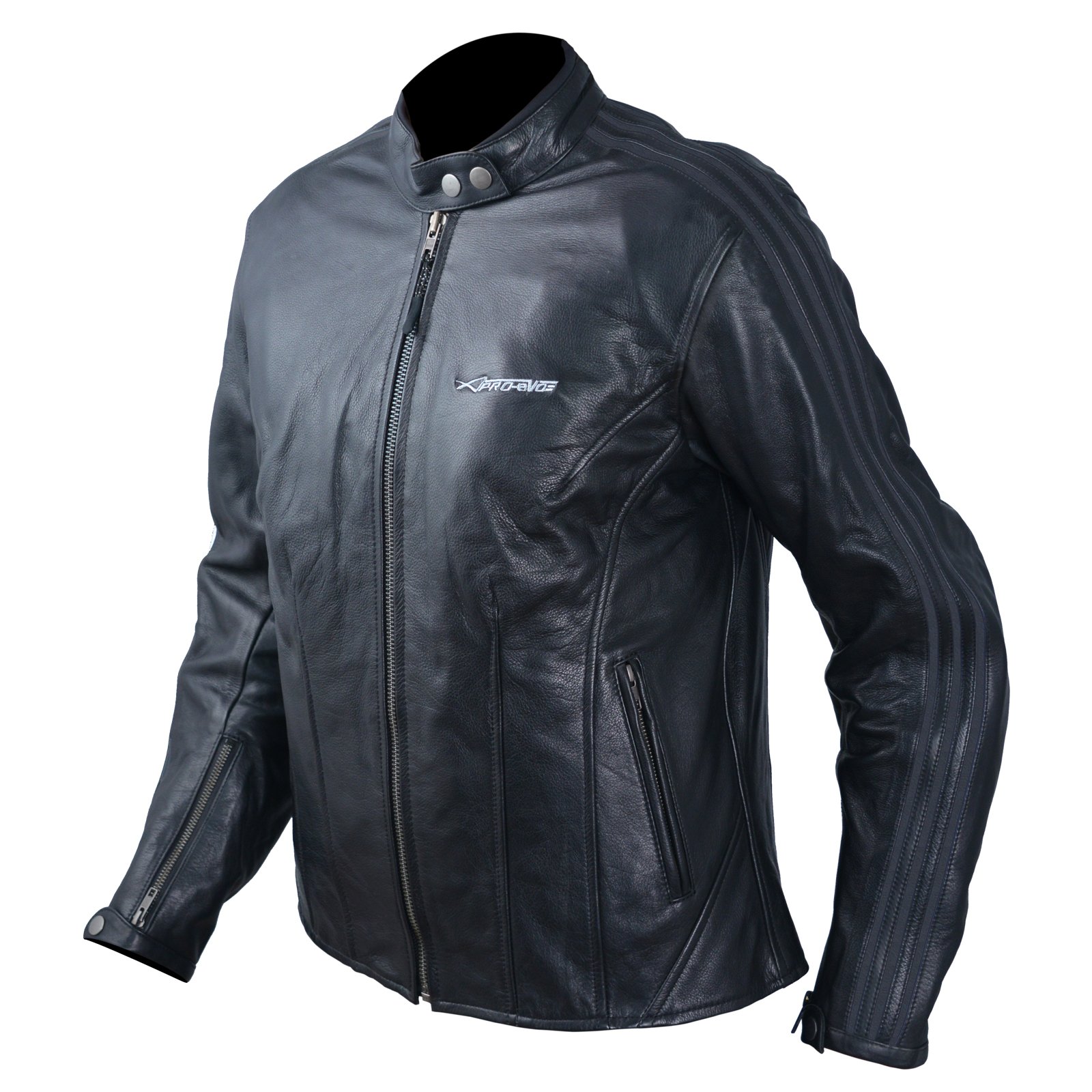 A-pro Blouson Cuir Femme Moto Protections CE Veste Vintage Thermique Blanc